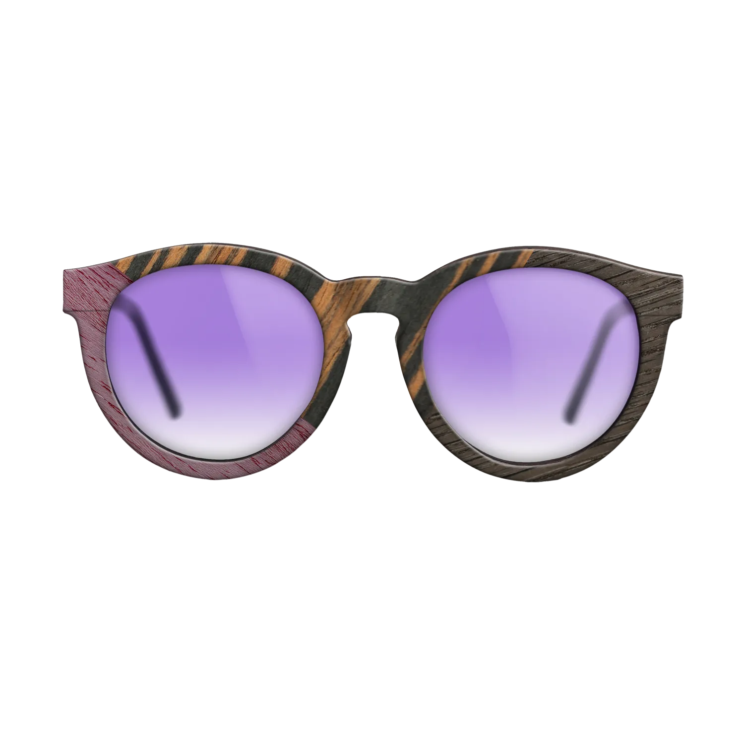 Italian Ebony,Poplar Dyed: Purple,Fumed Oak: Angle Cut - The Rebel - Round - 901 - SIRIS wood optic