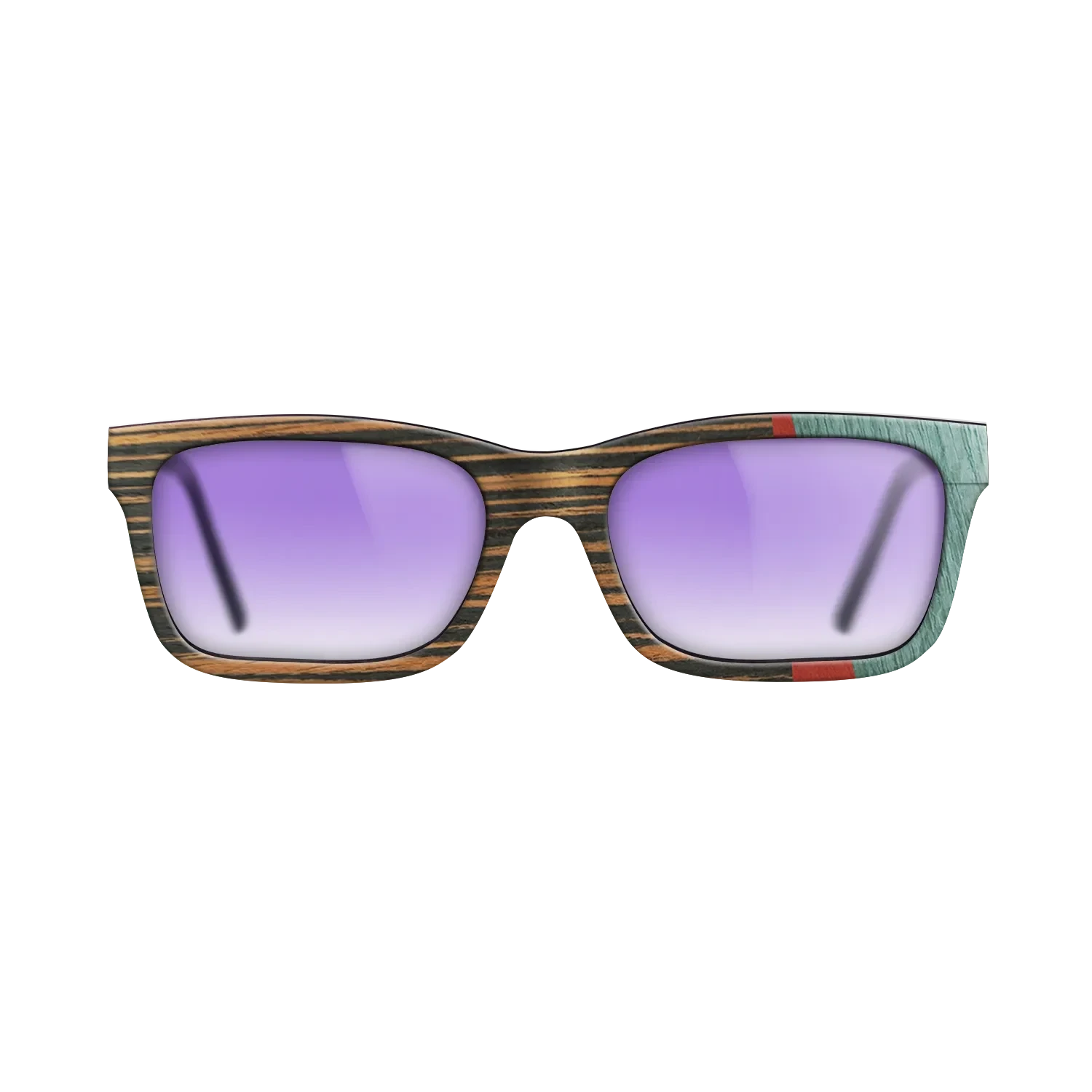 Italian Ebony,Poplar Dyed: Red,Fumed Oak,Poplar Dyed: Baby Blue: Angle Cut - The Sage - Block - SIRIS wood optic