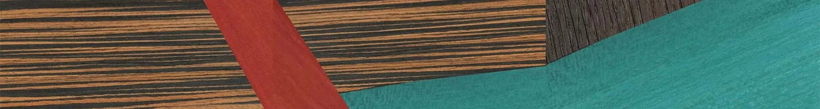 Italian Ebony,Poplar Dyed: Red,Fumed Oak,Poplar Dyed: Turquoise: Bauhaus - The Hero - Square - SIRIS wood optic