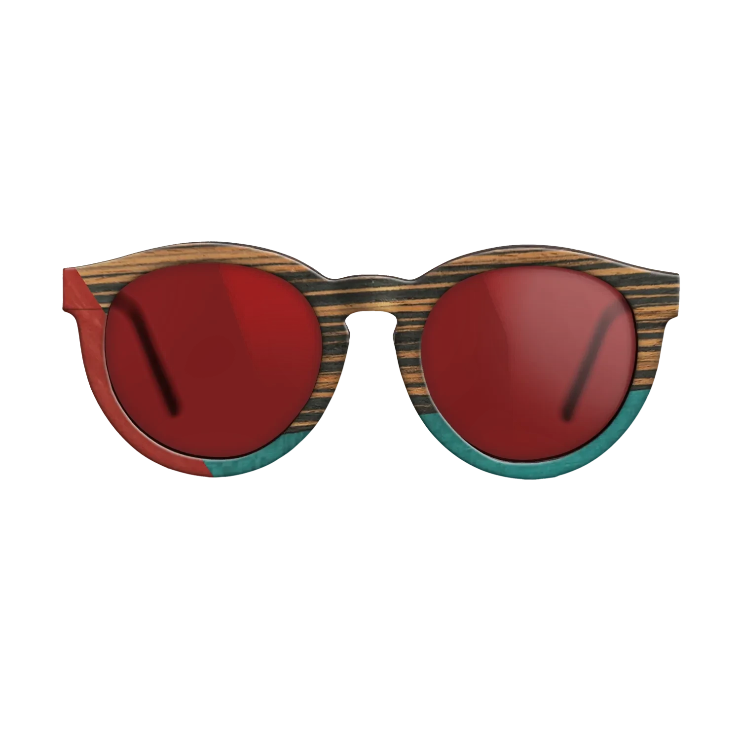 Italian Ebony,Poplar Dyed: Red,Fumed Oak,Poplar Dyed: Turquoise: Bauhaus - The Rebel - Round - SIRIS wood optic