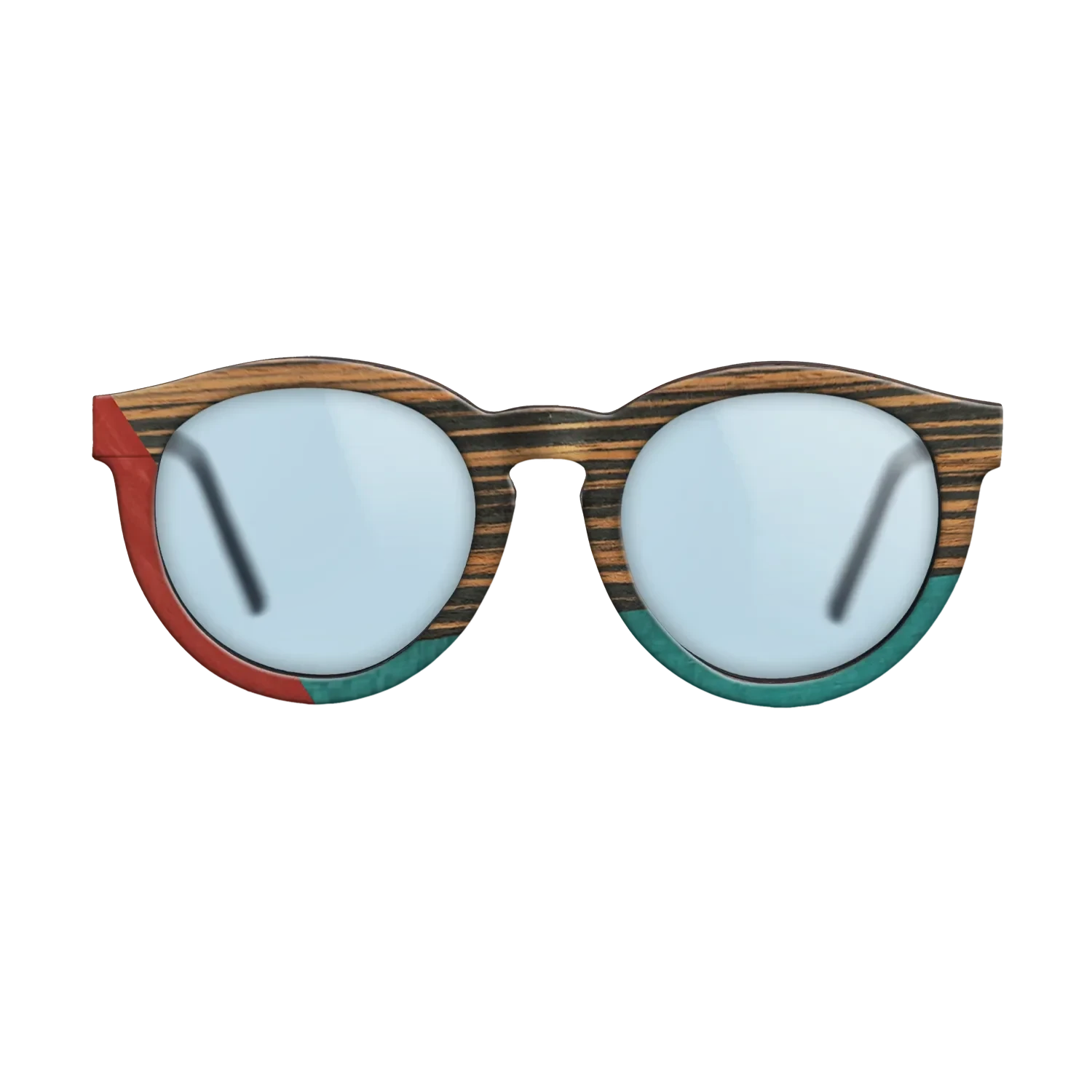 Italian Ebony,Poplar Dyed: Red,Fumed Oak,Poplar Dyed: Turquoise: Bauhaus - The Rebel - Round - SIRIS wood optic