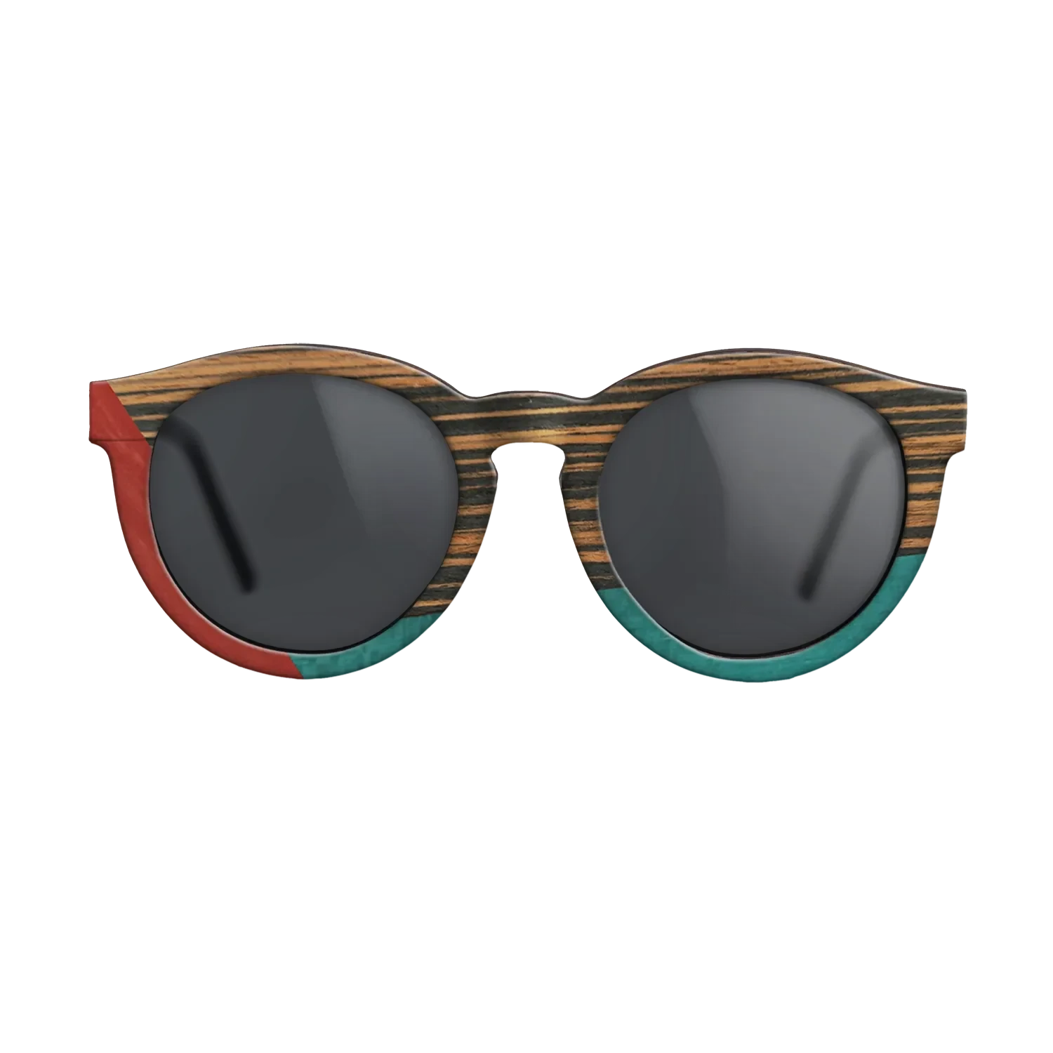 Italian Ebony,Poplar Dyed: Red,Fumed Oak,Poplar Dyed: Turquoise: Bauhaus - The Rebel - Round - SIRIS wood optic