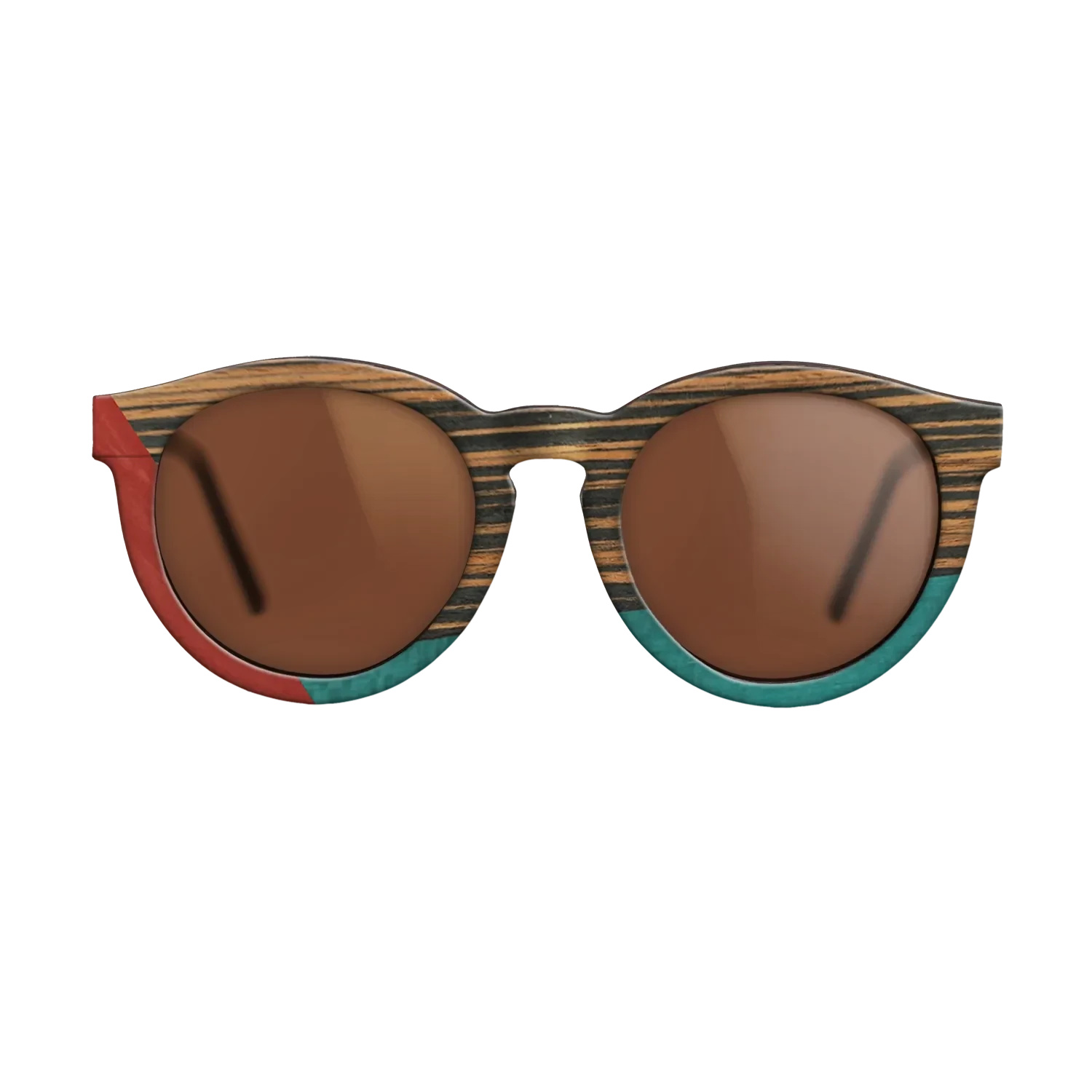 Italian Ebony,Poplar Dyed: Red,Fumed Oak,Poplar Dyed: Turquoise: Bauhaus - The Rebel - Round - SIRIS wood optic