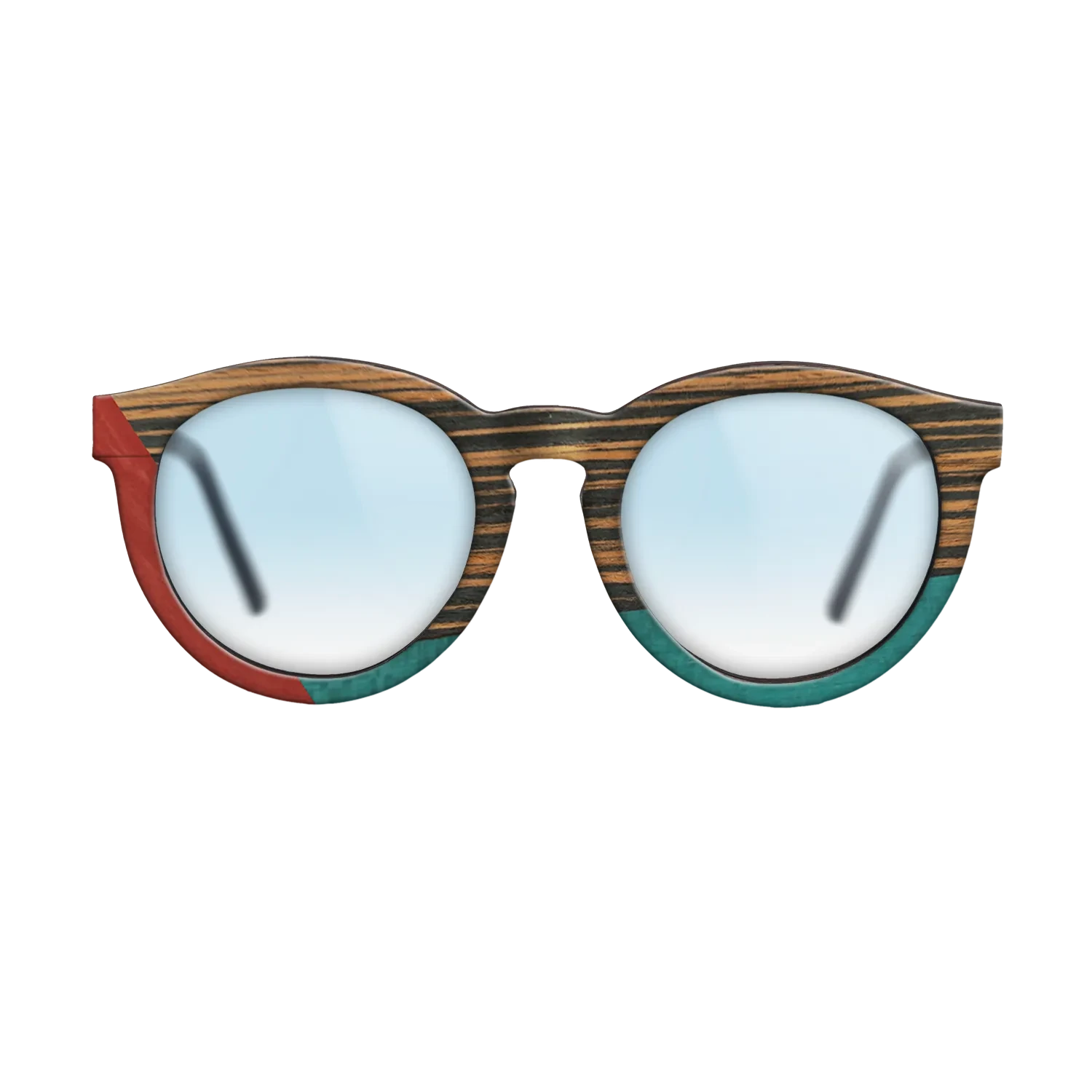 Italian Ebony,Poplar Dyed: Red,Fumed Oak,Poplar Dyed: Turquoise: Bauhaus - The Rebel - Round - SIRIS wood optic