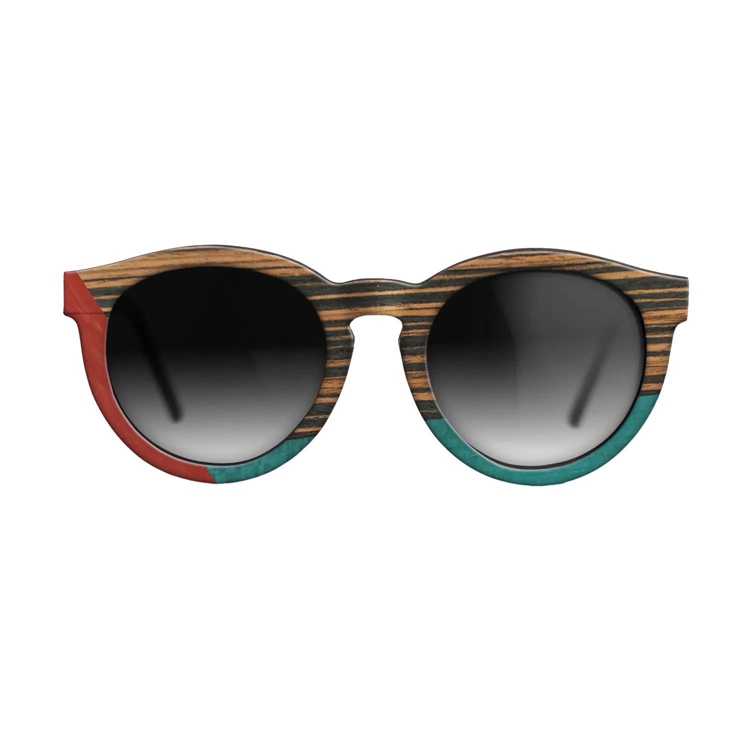 Italian Ebony,Poplar Dyed: Red,Fumed Oak,Poplar Dyed: Turquoise: Bauhaus - The Rebel - Round - SIRIS wood optic