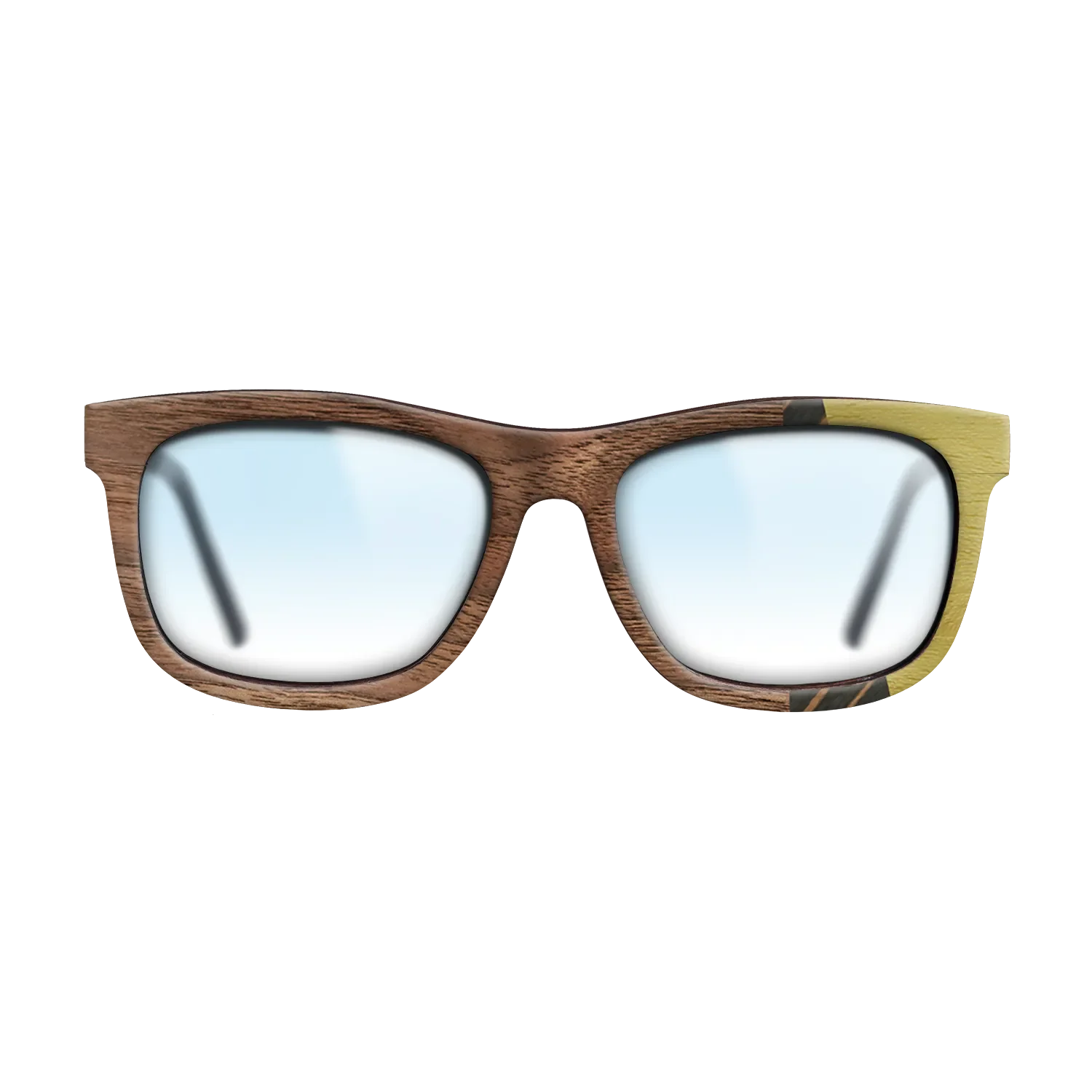 Italian Ebony,Poplar Dyed: Yellow,Walnut: Straight Grain,Walnut Claro Light: Fractal - The Hero - Square - 1700 - SIRIS wood optic