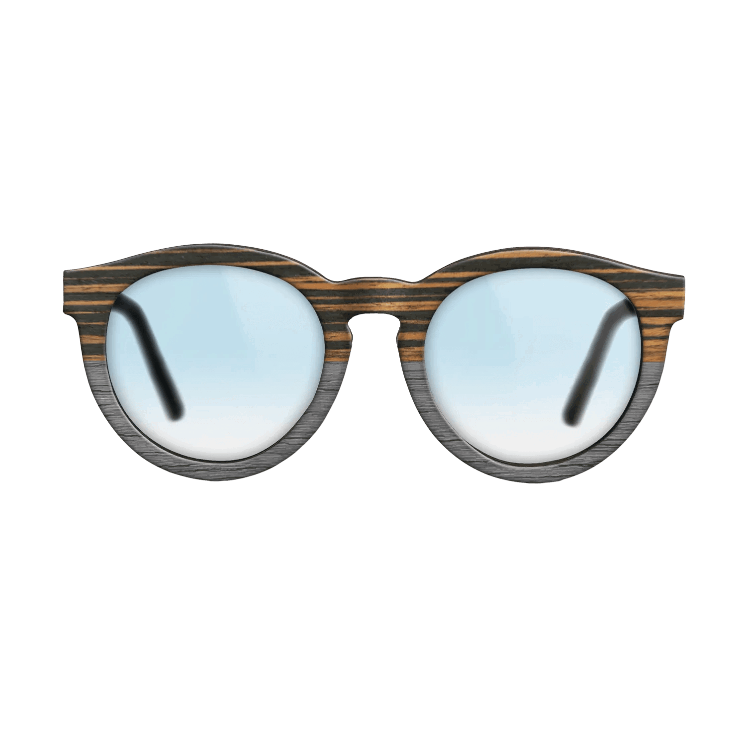 Italian Ebony Tophalf Grey Noir - The Rebel - Round - 2090 - SIRIS wood optic