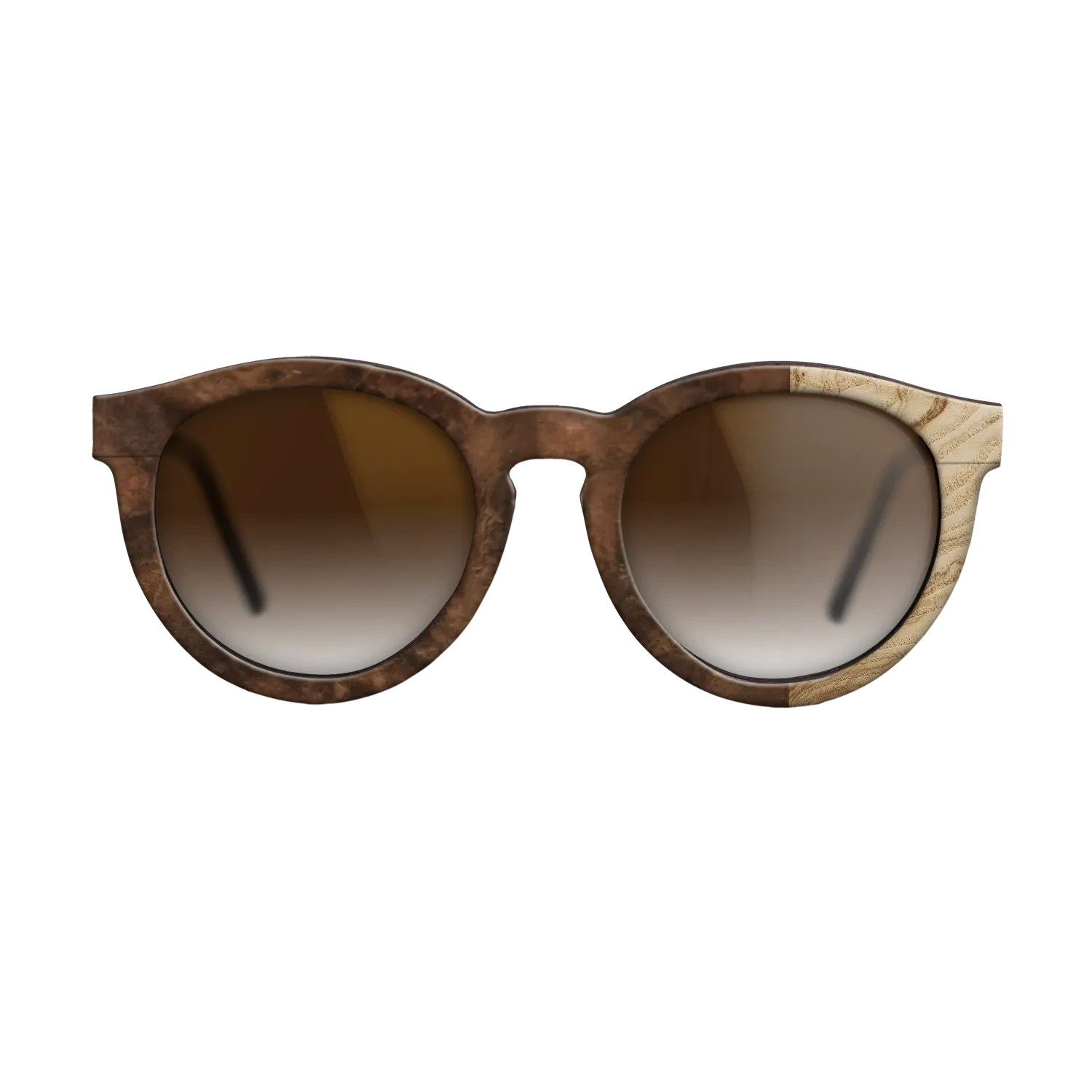 Walnut Burl,Olive Burl: Bauhaus - The Rebel - Round - SIRIS wood optic
