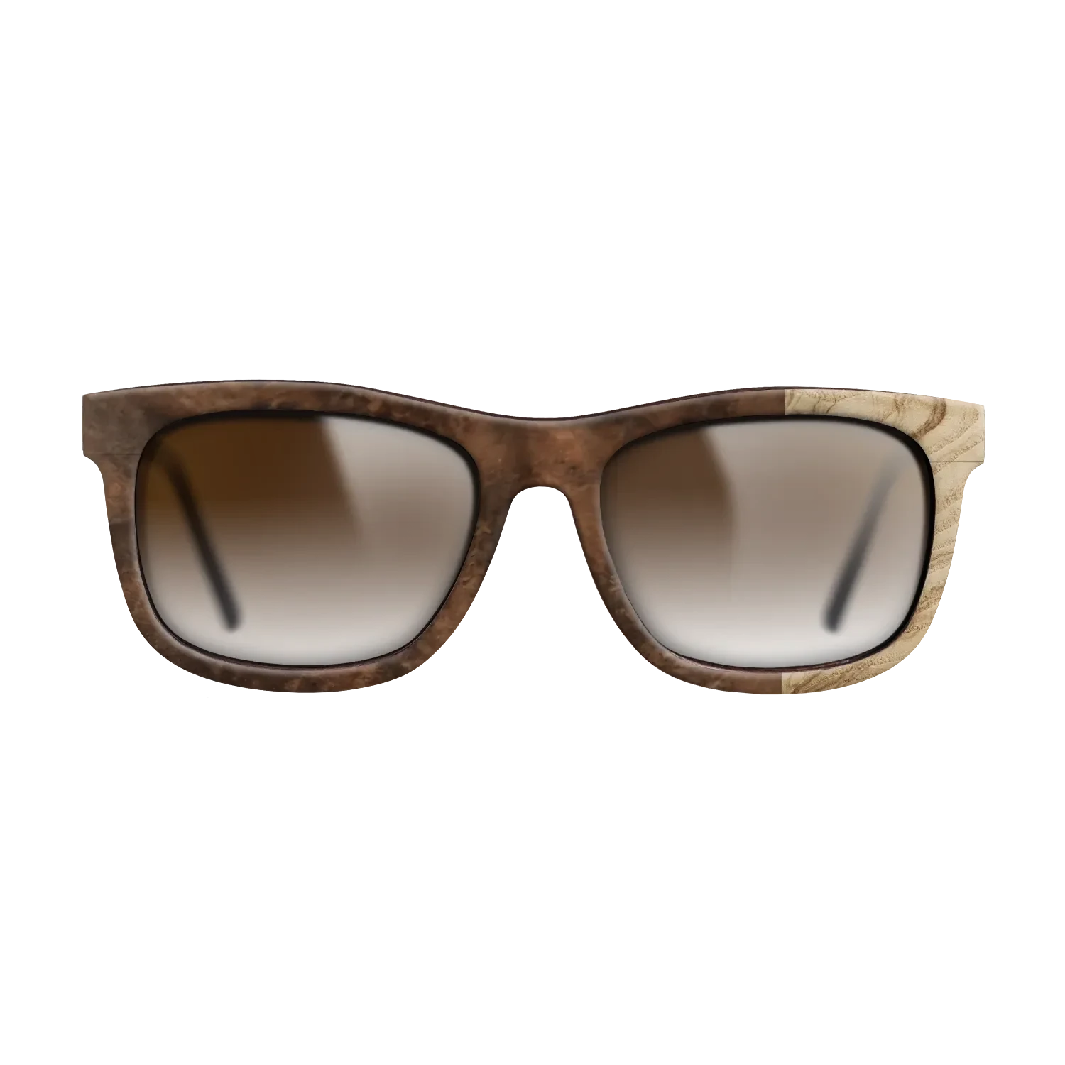 Walnut Burl,Olive Burl: Bauhaus - The Hero - Square - SIRIS wood optic