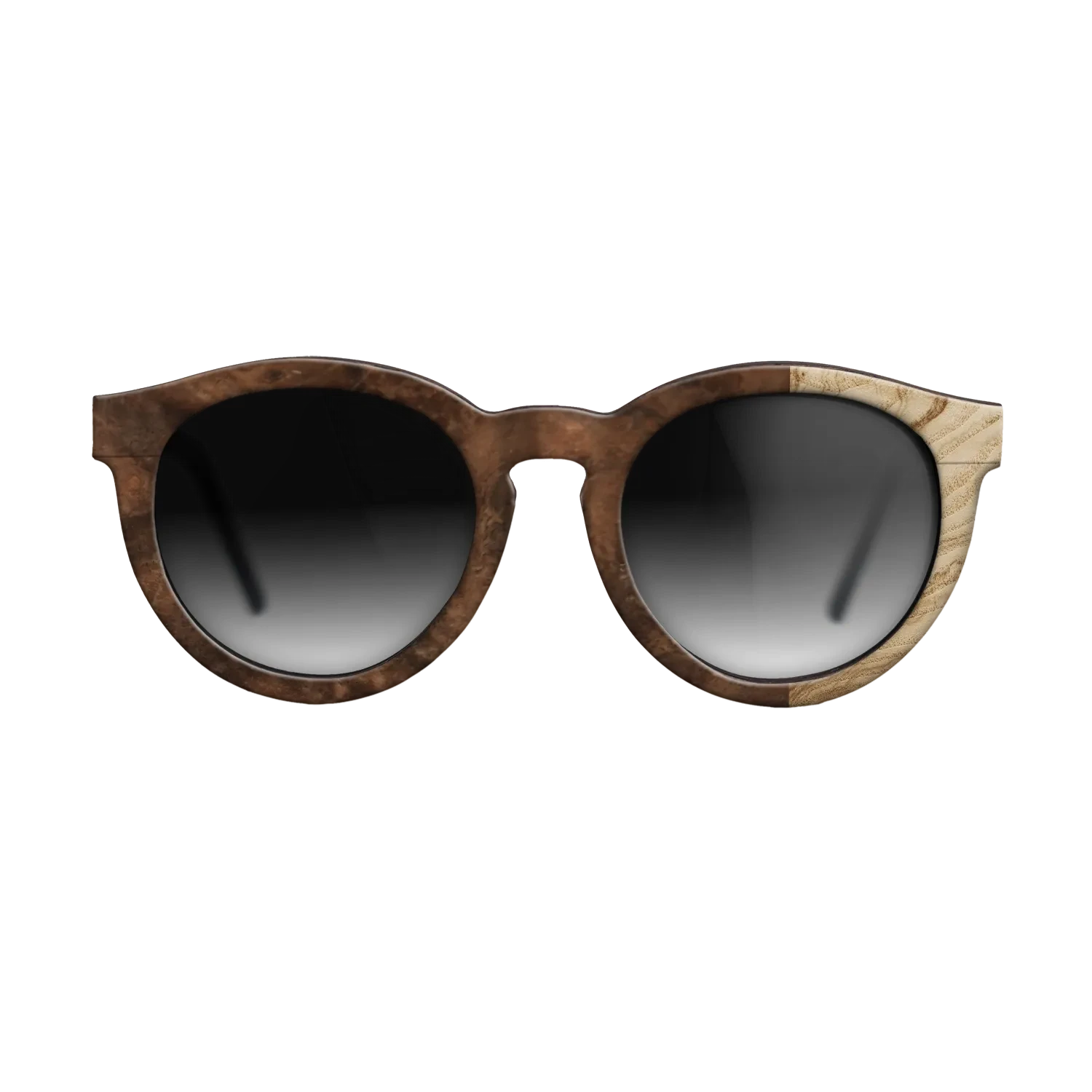 Walnut Burl,Olive Burl: Bauhaus - The Rebel - Round - SIRIS wood optic