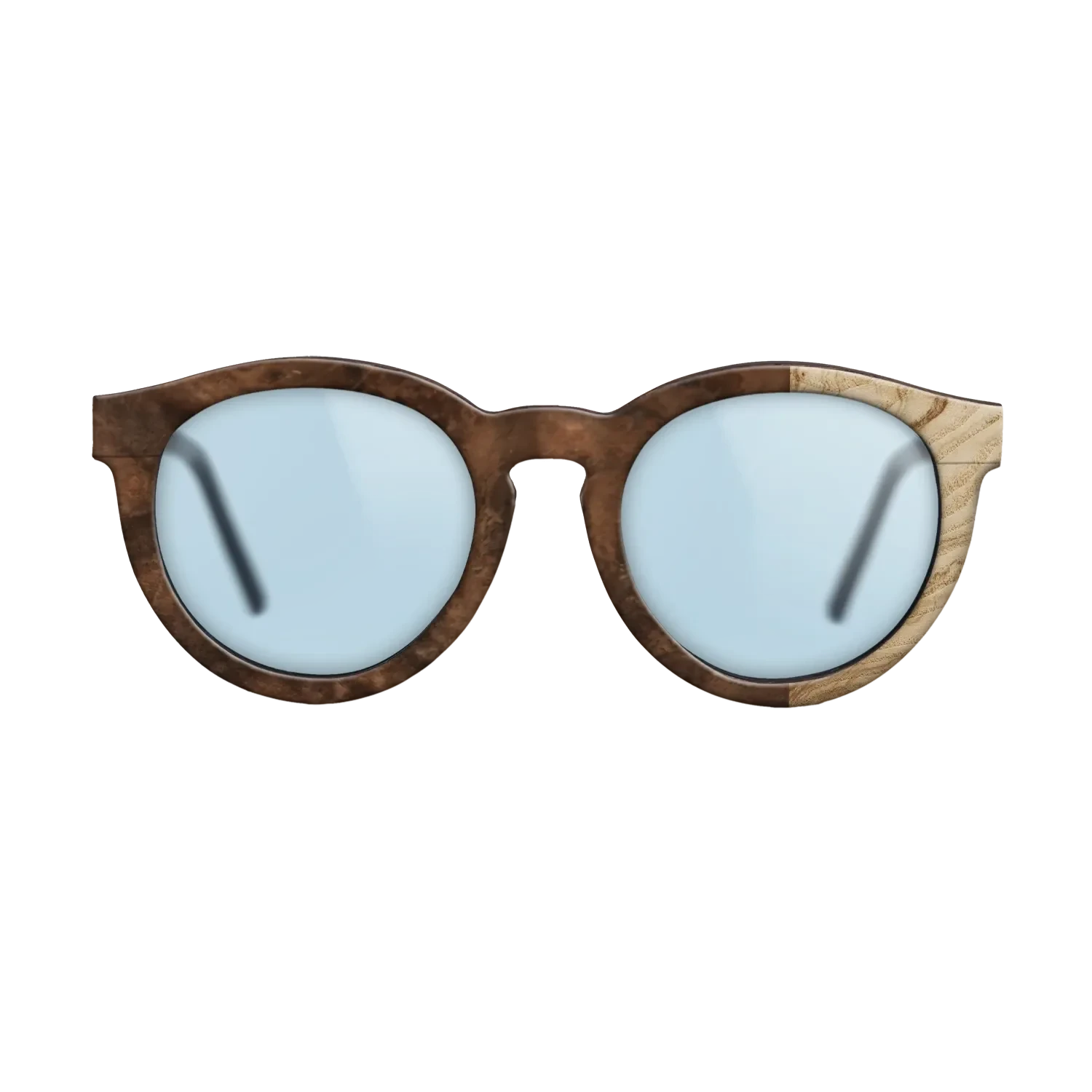 Walnut Burl,Olive Burl: Bauhaus - The Rebel - Round - SIRIS wood optic