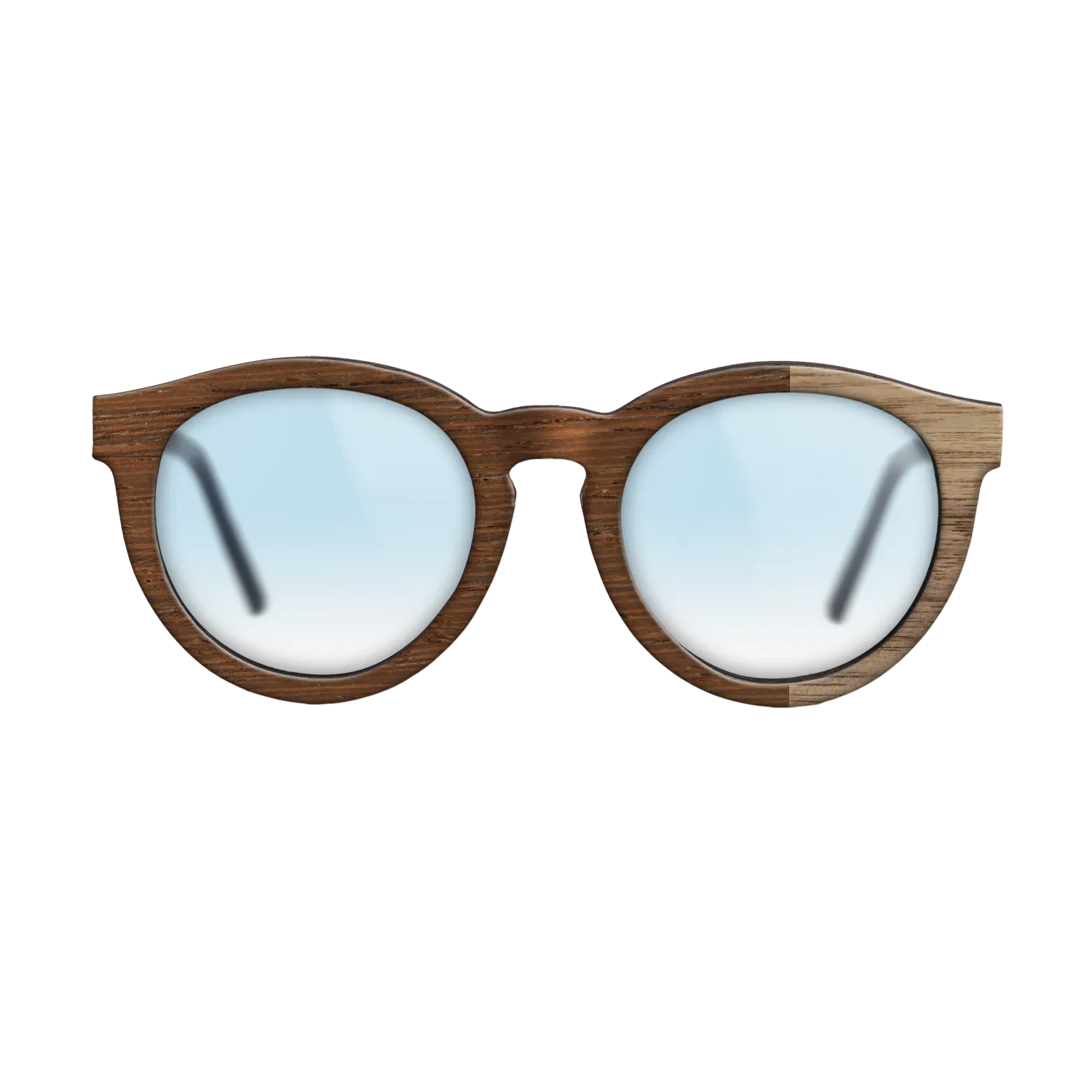 Ziricote Dark Quartered,Walnut: Straight Grain: Bauhaus - The Rebel - Round - SIRIS wood optic