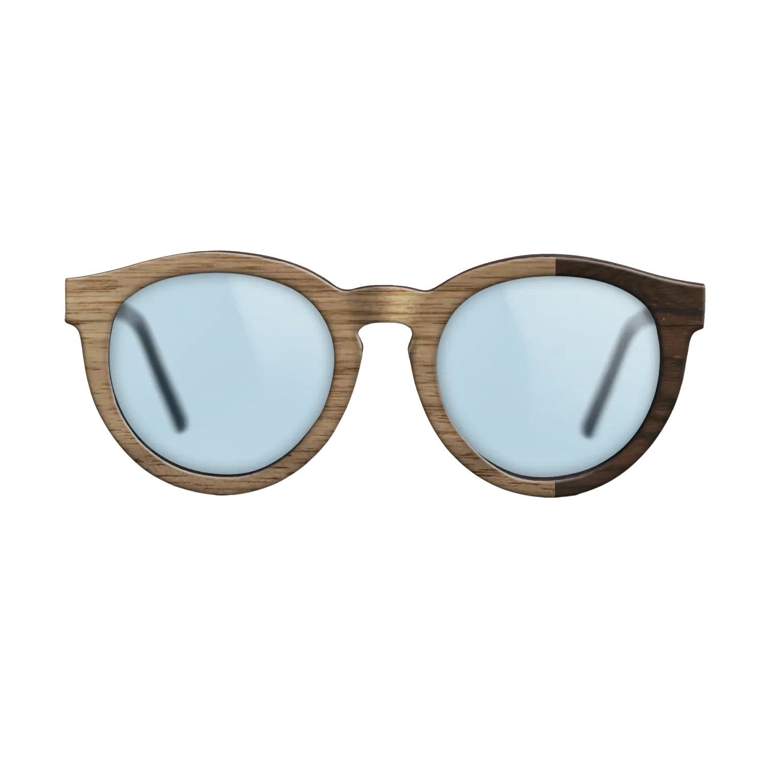 Walnut: Straight Grain,Ziricote Dark Quartered: Bauhaus - The Rebel - Round - SIRIS wood optic