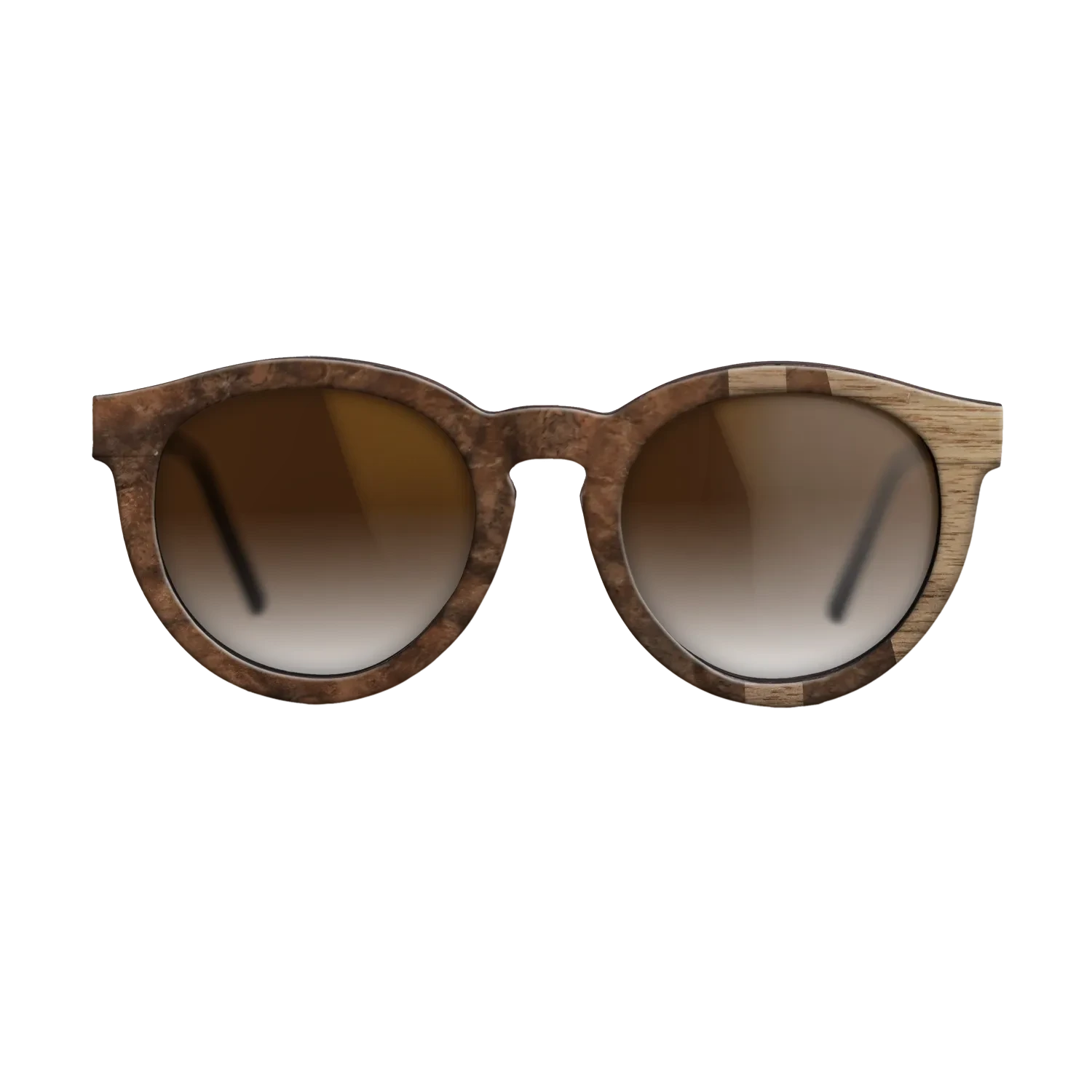 Walnut Burl,Walnut: Straight Grain: Bauhaus - The Rebel - Round - SIRIS wood optic