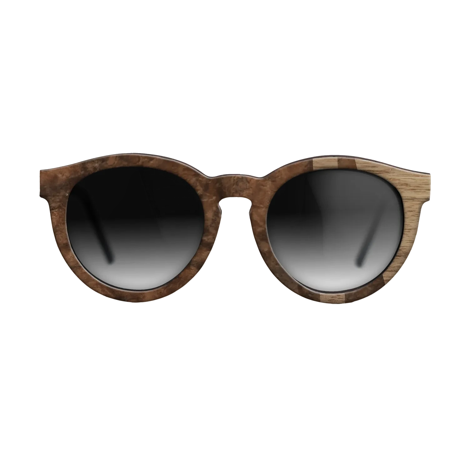 Walnut Burl,Walnut: Straight Grain: Bauhaus - The Rebel - Round - SIRIS wood optic