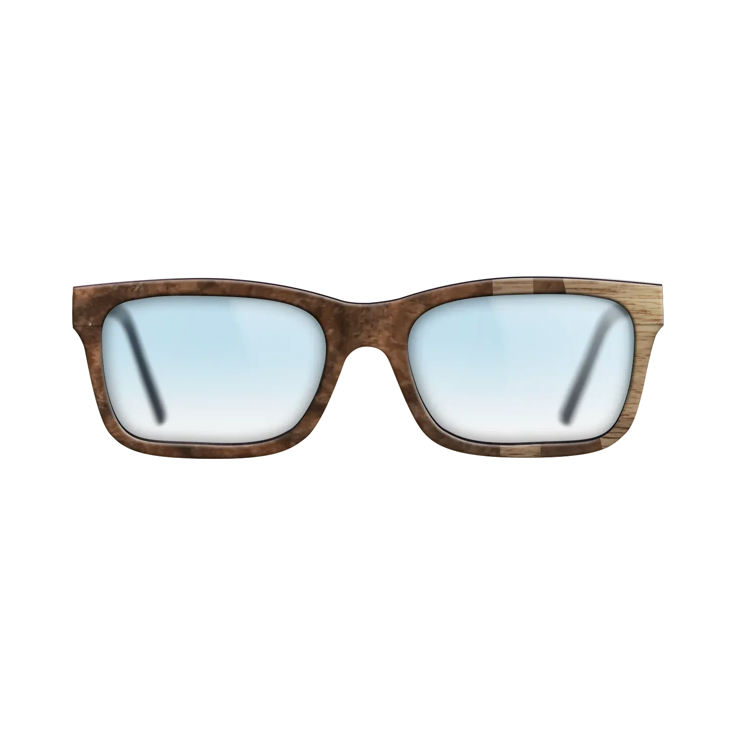 Walnut Burl,Walnut: Straight Grain: Bauhaus - The Sage - Rectangle - SIRIS wood optic