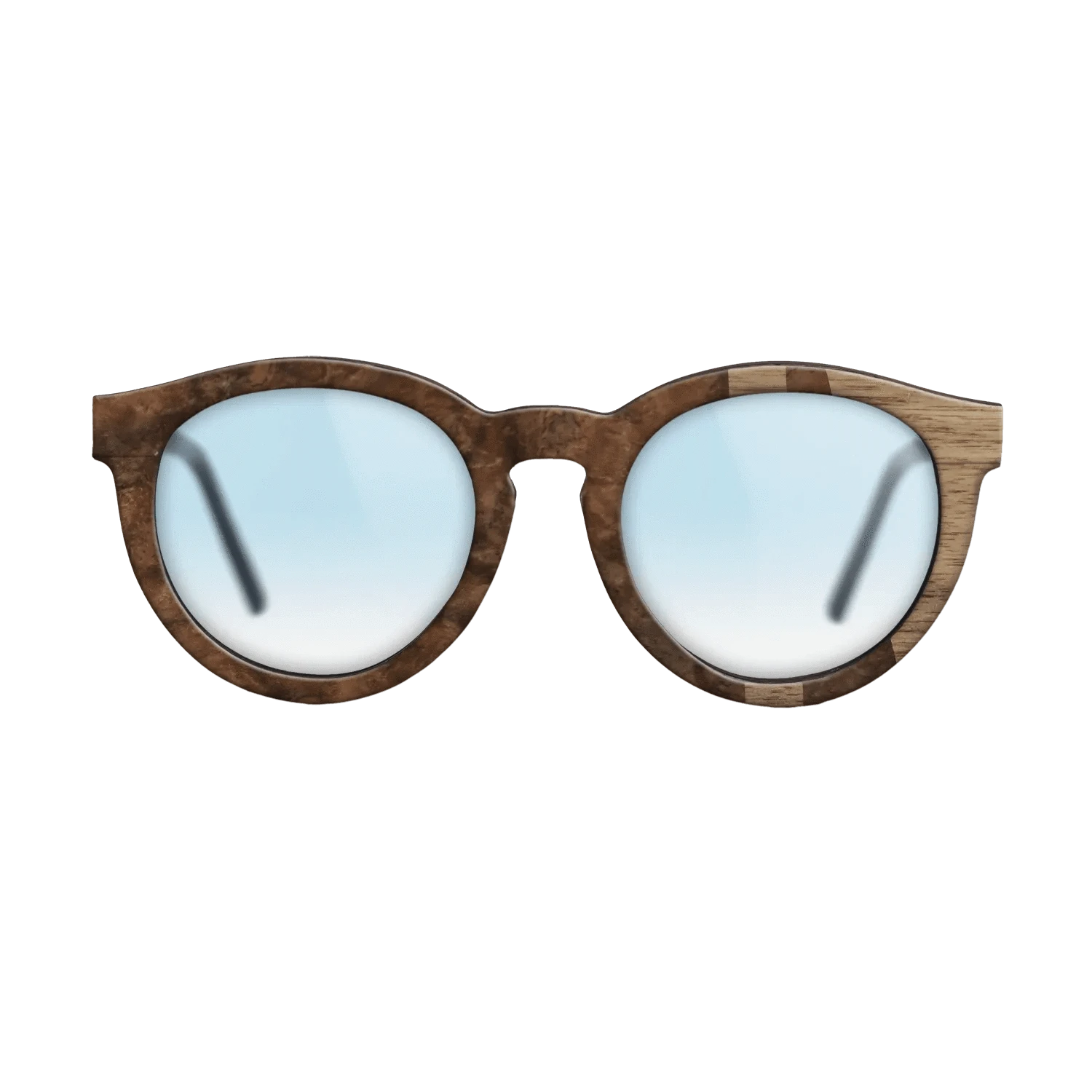 Walnut Burl,Walnut: Straight Grain: Bauhaus - The Rebel - Round - SIRIS wood optic