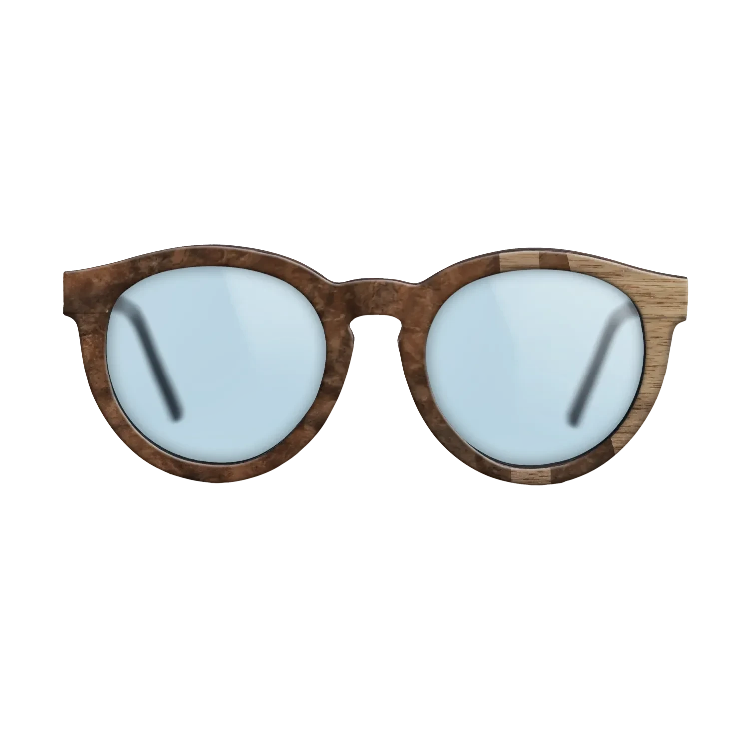 Walnut Burl,Walnut: Straight Grain: Bauhaus - The Rebel - Round - SIRIS wood optic