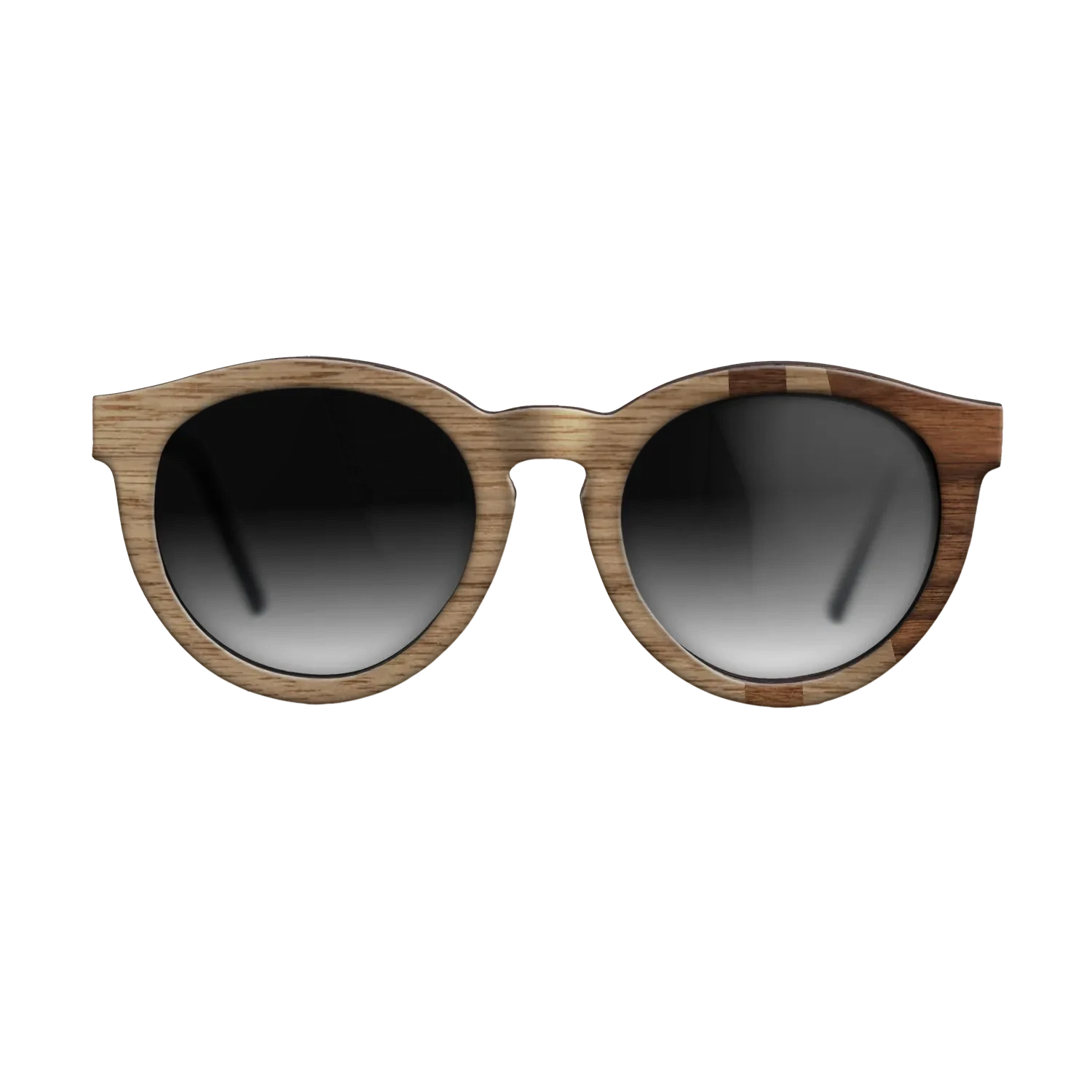 Walnut: Straight Grain,Walnut Claro Dark: Bauhaus - The Rebel - Round - SIRIS wood optic