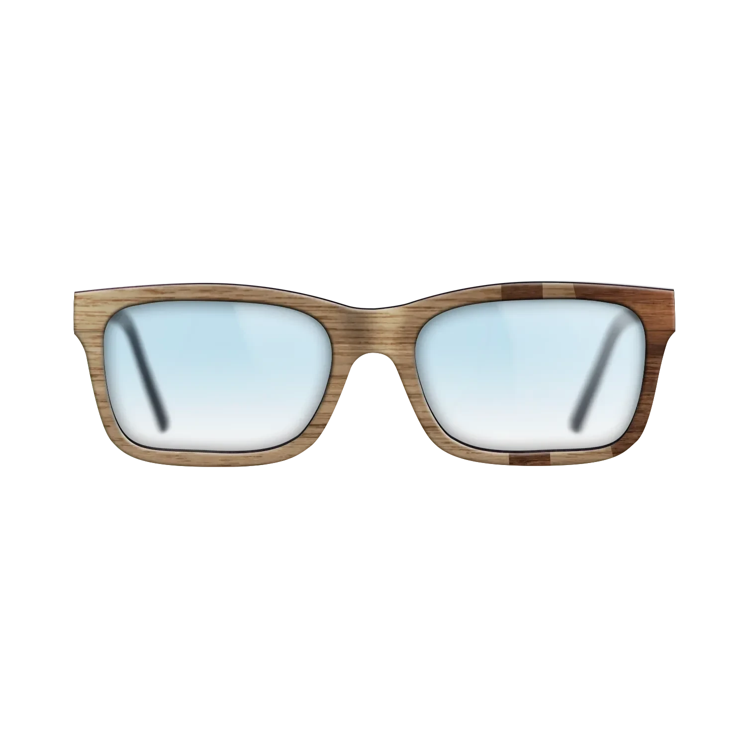 Walnut: Straight Grain,Walnut Claro Dark: Bauhaus - The Sage - Rectangle - SIRIS wood optic