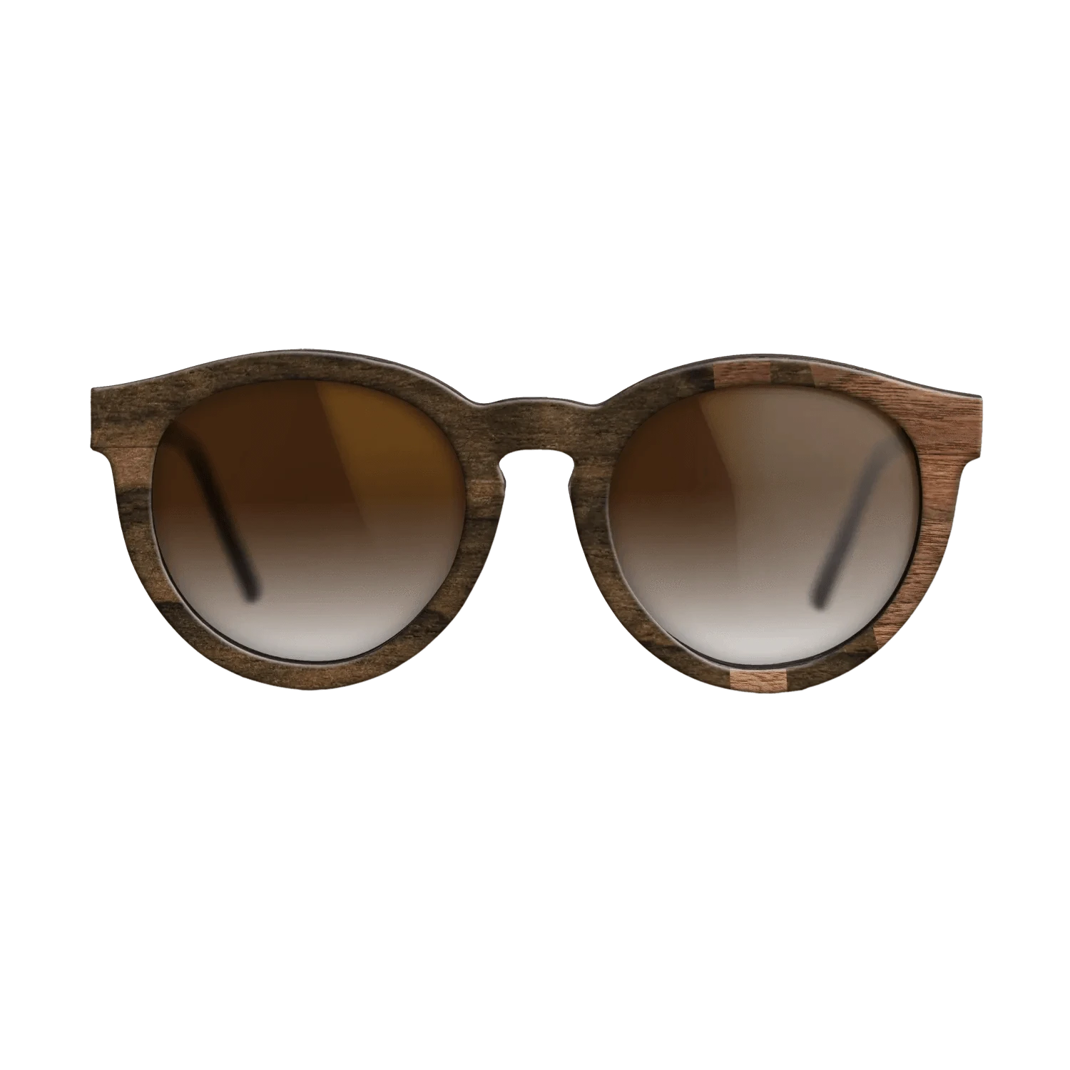 Ziricote Dark Quartered,Walnut Claro Light: Bauhaus - The Rebel - Round - SIRIS wood optic