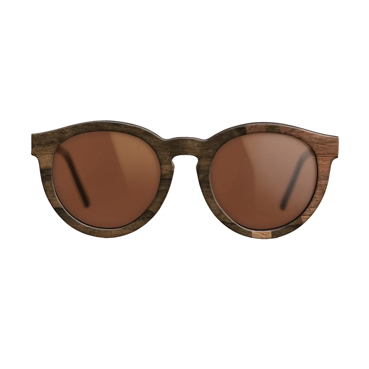 Ziricote Dark Quartered,Walnut Claro Light: Bauhaus - The Rebel - Round - SIRIS wood optic
