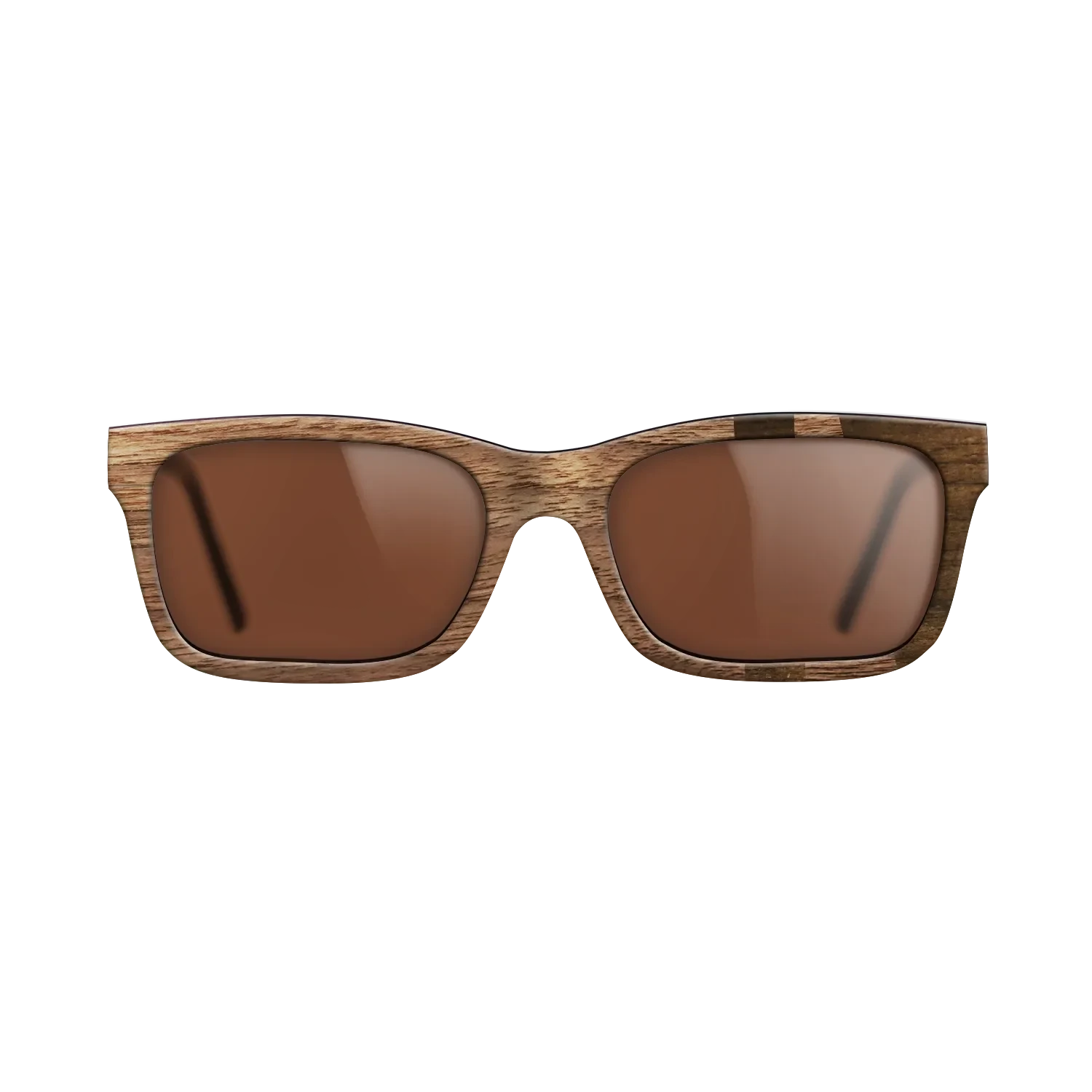 Walnut Claro Light,Ziricote Dark Quartered: Bauhaus - The Sage - Rectangle - SIRIS wood optic