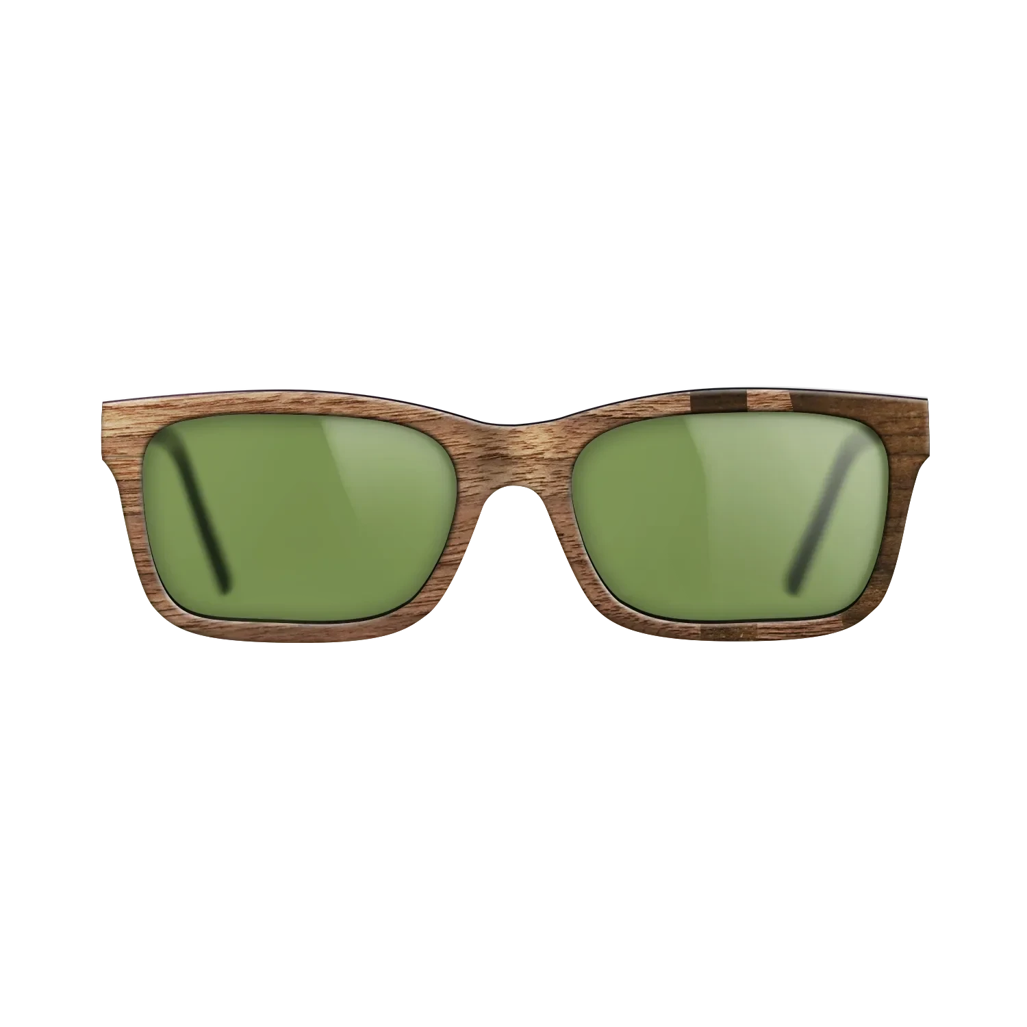 Walnut Claro Light,Ziricote Dark Quartered: Bauhaus - The Sage - Rectangle - SIRIS wood optic