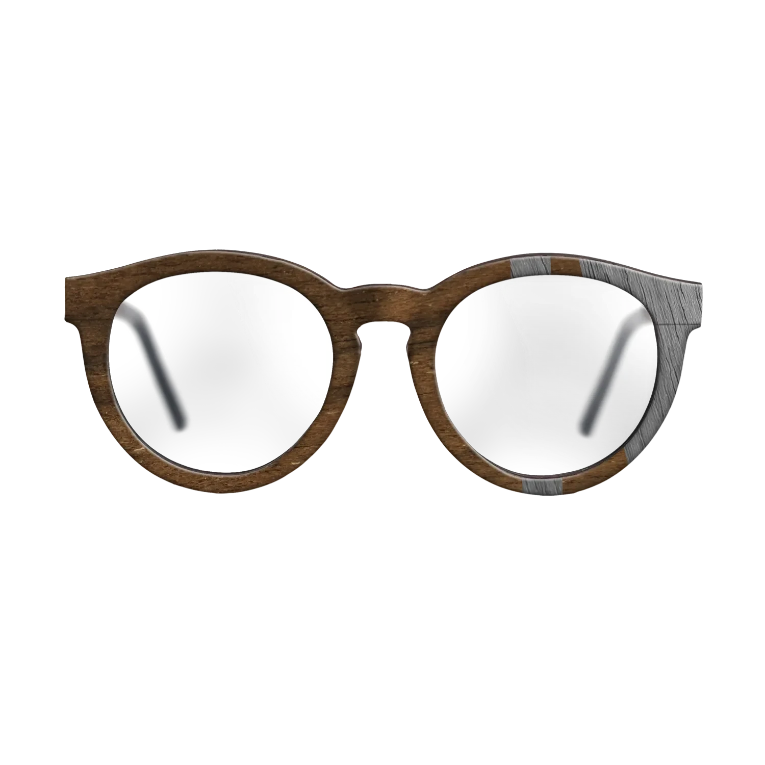 Ziricote Dark Quartered,Poplar Dyed: Grey: Bauhaus - The Rebel - Round - SIRIS wood optic