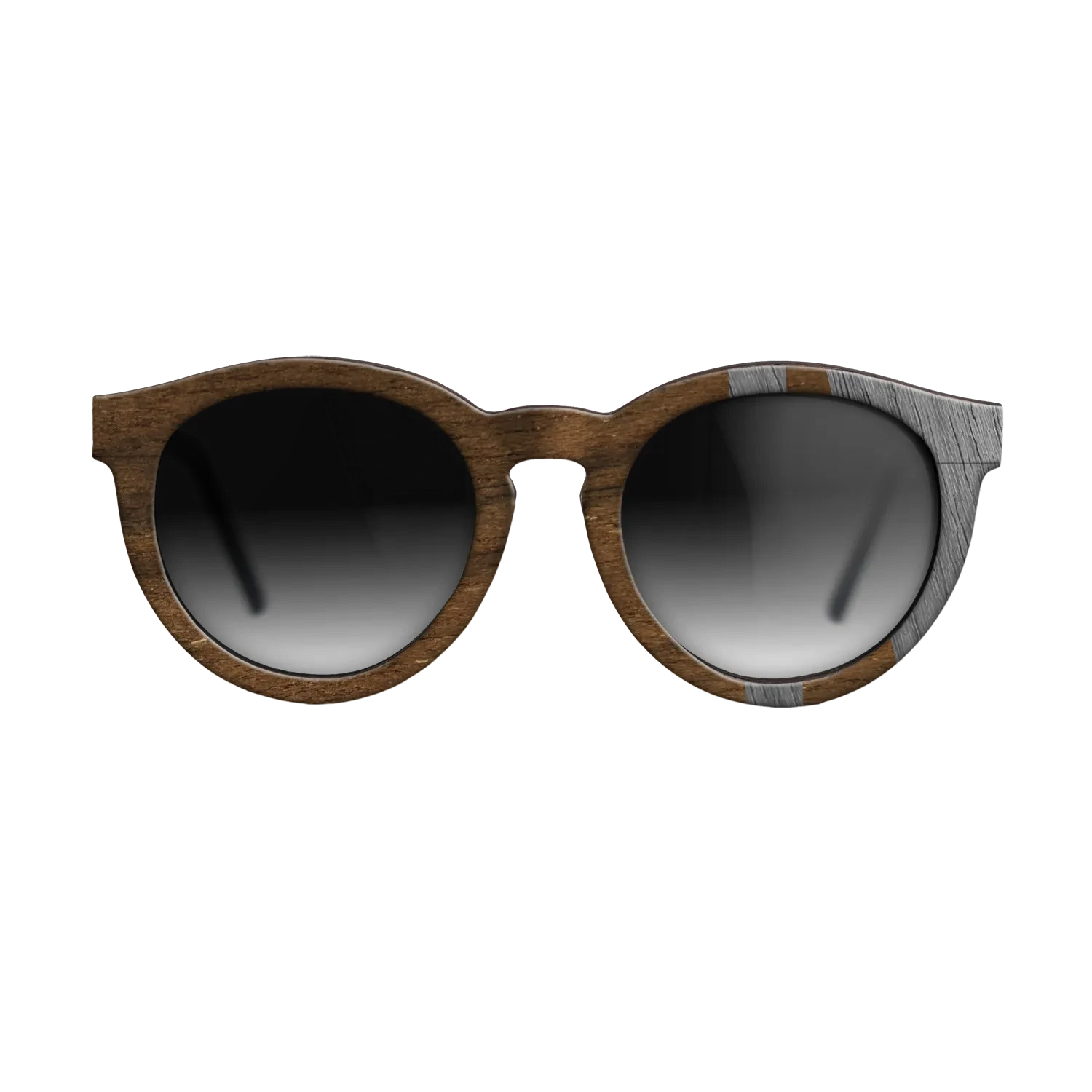 Ziricote Dark Quartered,Poplar Dyed: Grey: Bauhaus - The Rebel - Round - SIRIS wood optic