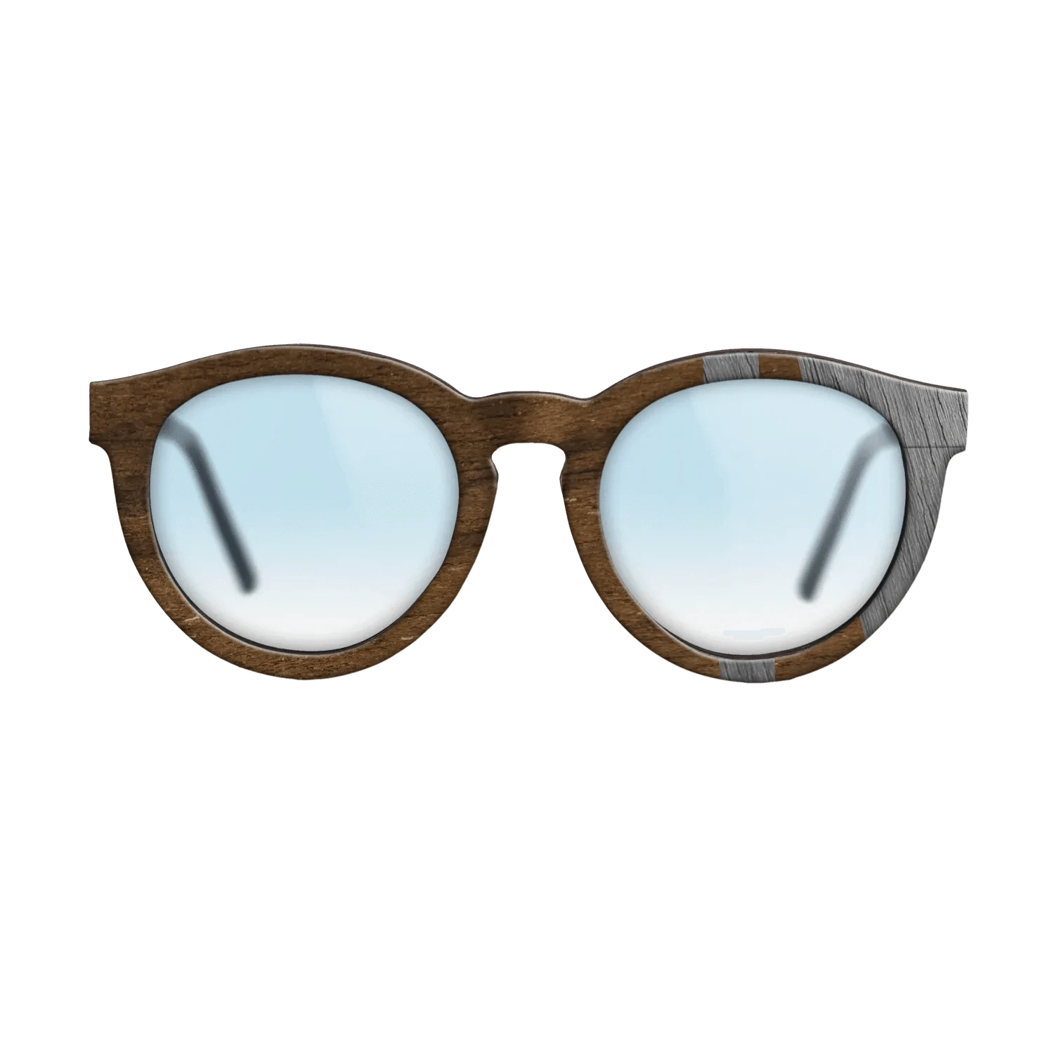 Ziricote Dark Quartered,Poplar Dyed: Grey: Bauhaus - The Rebel - Round - SIRIS wood optic