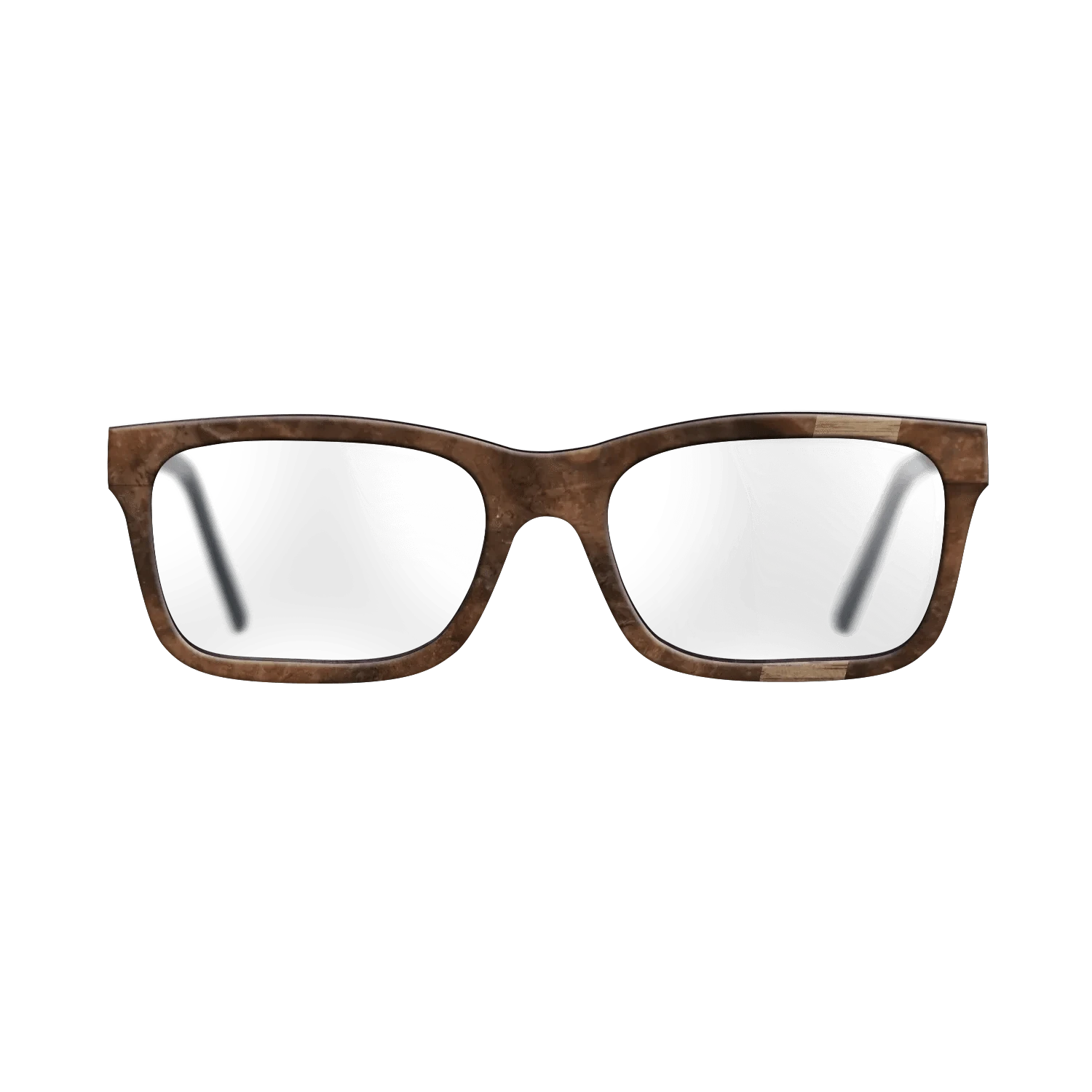 Walnut: Straight Grain,Walnut Burl: Wedge - The Sage - Rectangle - SIRIS wood optic