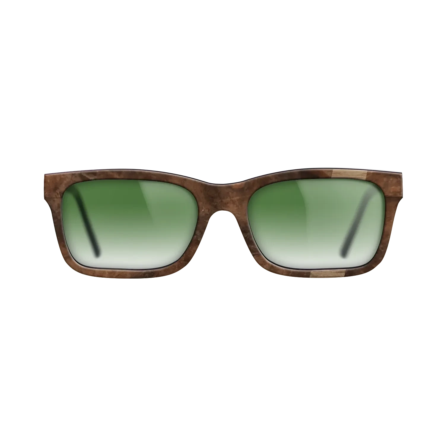 Walnut: Straight Grain,Walnut Burl: Wedge - The Sage - Rectangle - SIRIS wood optic