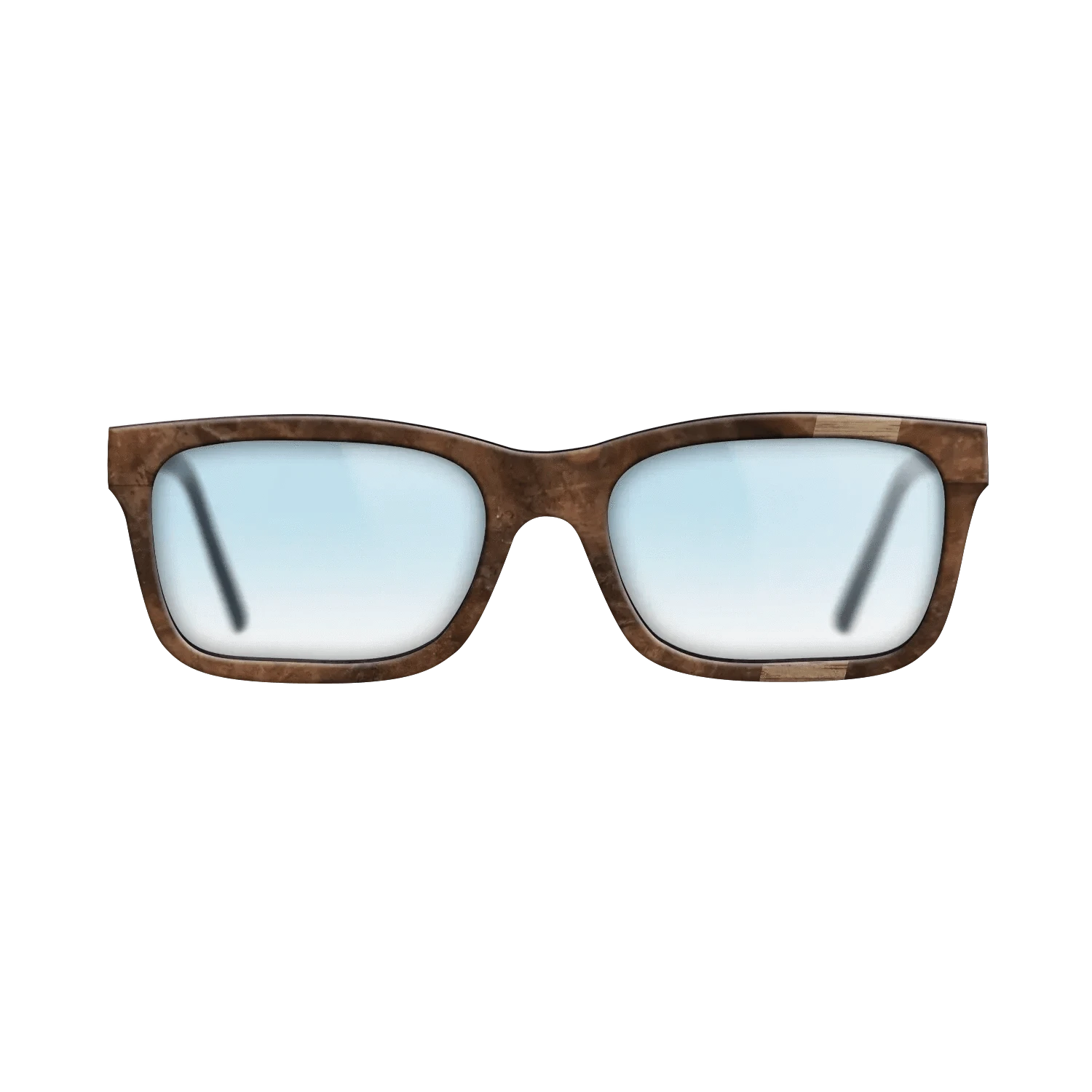 Walnut: Straight Grain,Walnut Burl: Wedge - The Sage - Rectangle - SIRIS wood optic