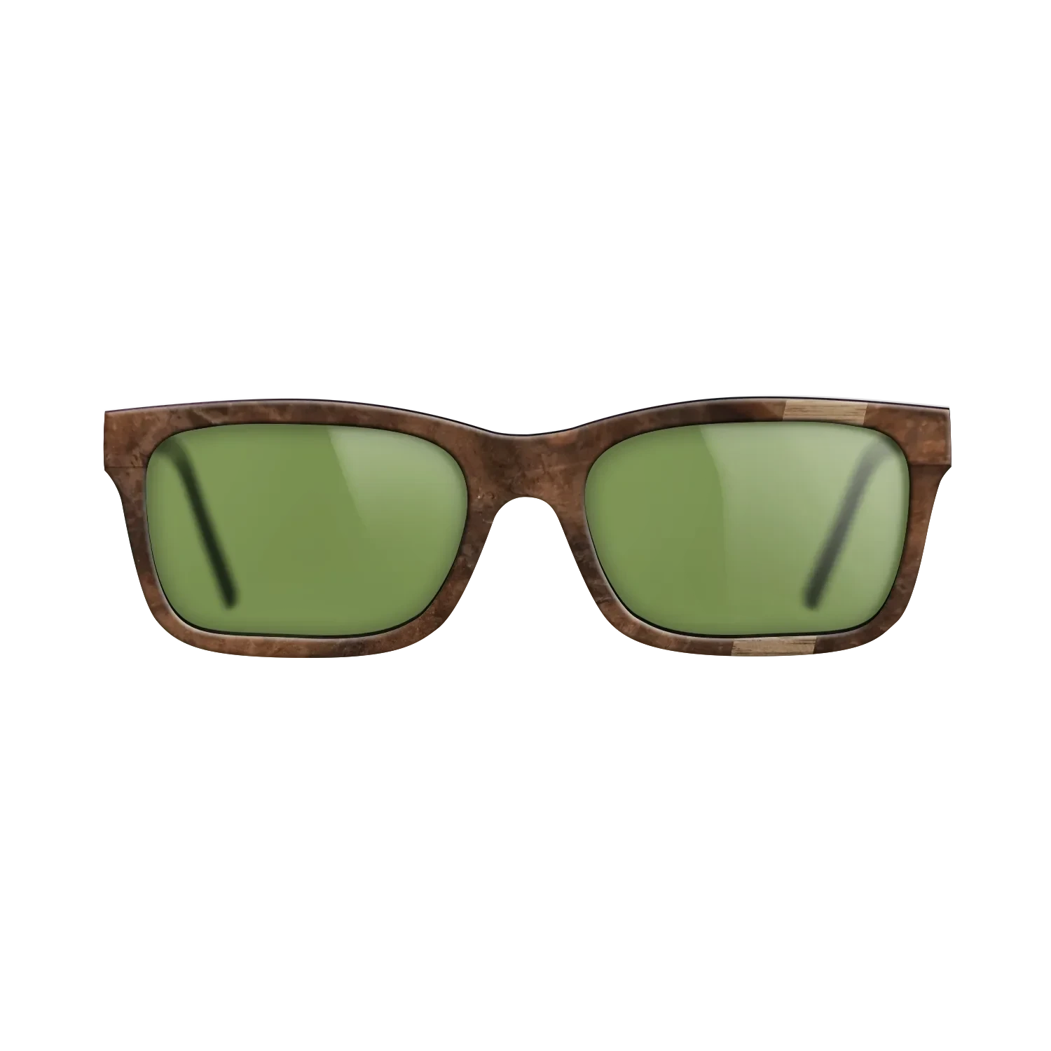 Walnut: Straight Grain,Walnut Burl: Wedge - The Sage - Rectangle - SIRIS wood optic
