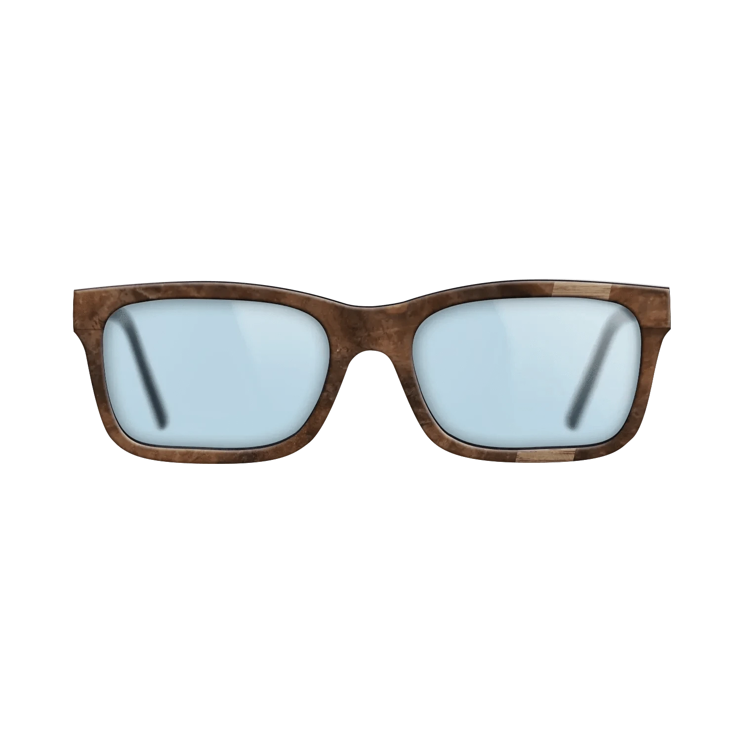 Walnut: Straight Grain,Walnut Burl: Wedge - The Sage - Rectangle - SIRIS wood optic