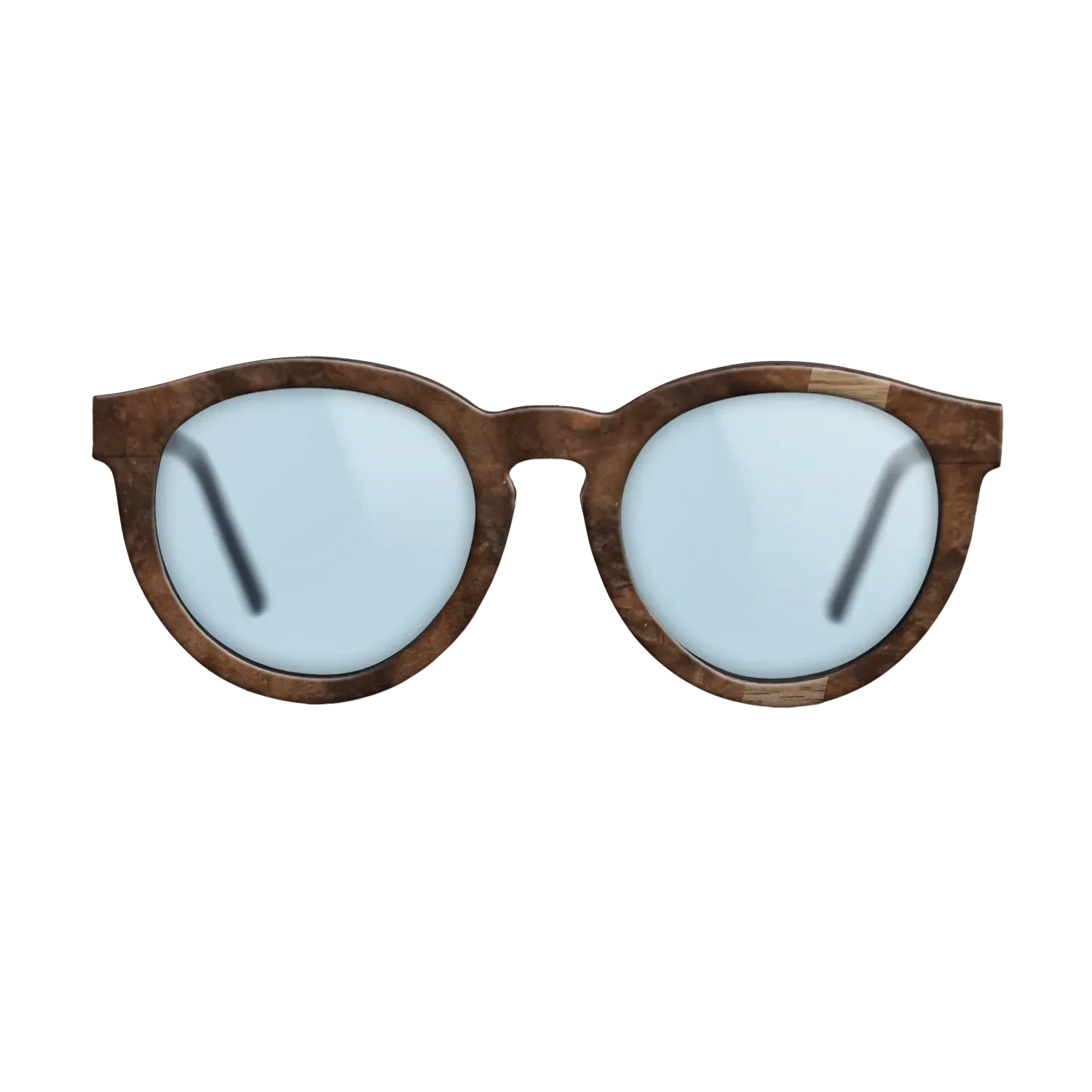 Walnut: Straight Grain,Walnut Burl: Wedge - The Rebel - Round - SIRIS wood optic