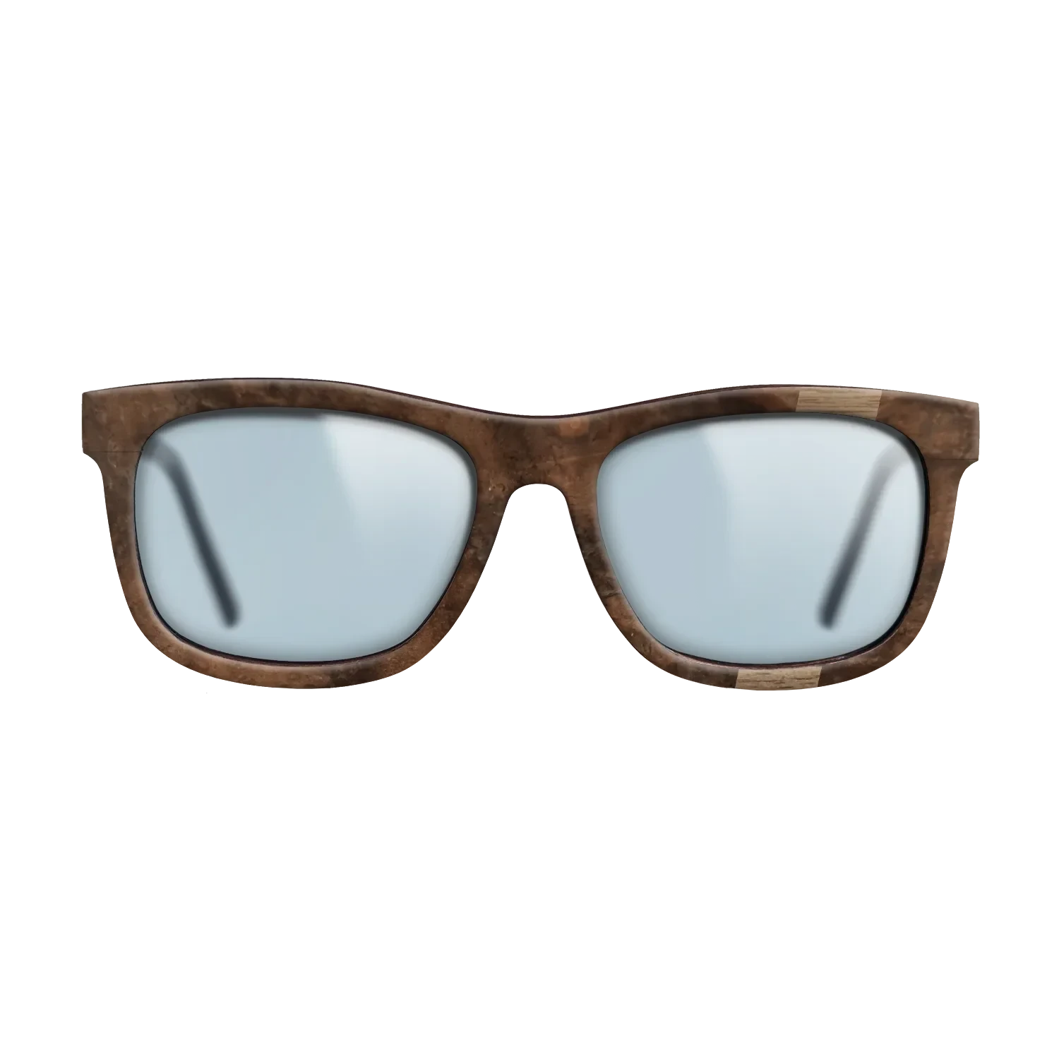 Walnut: Straight Grain,Walnut Burl: Wedge - The Hero - Square - SIRIS wood optic