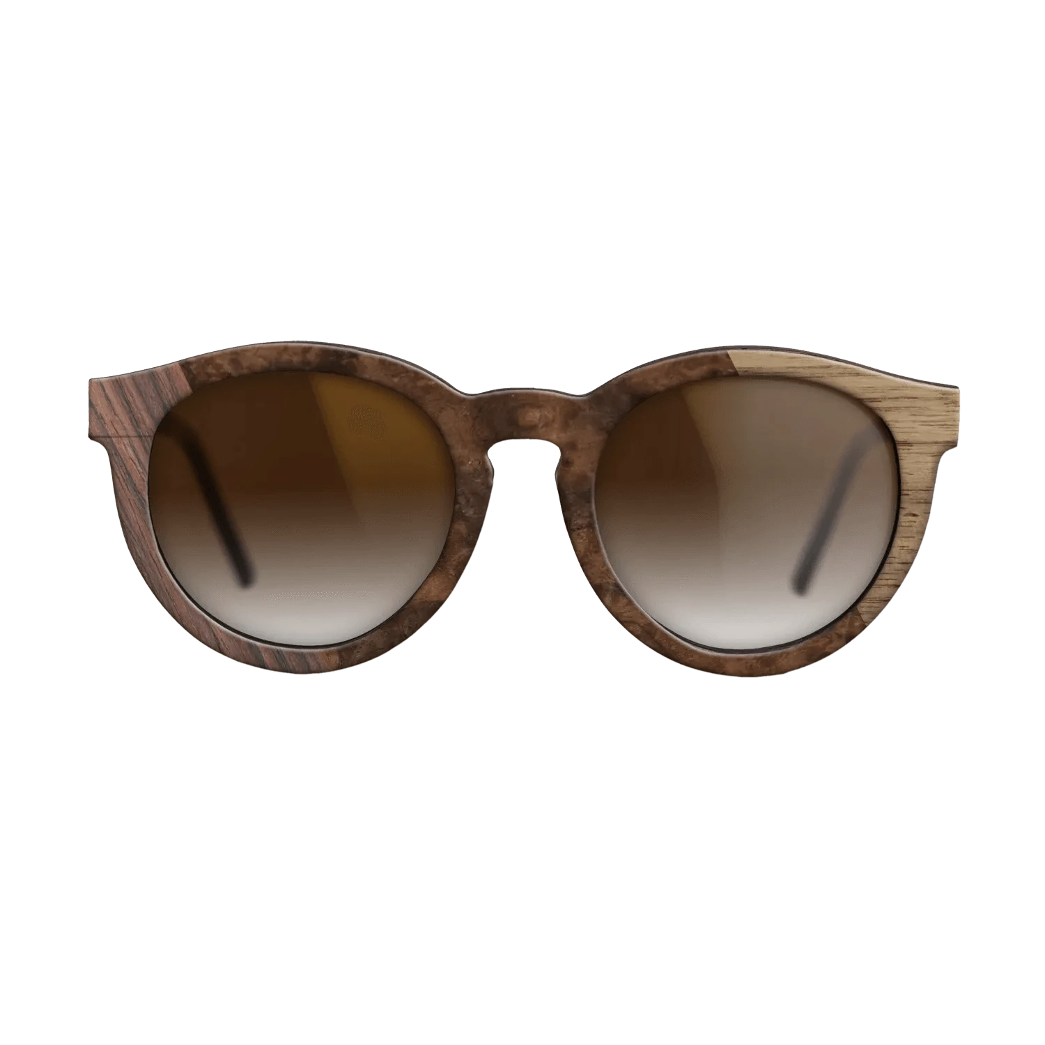 Walnut: Straight Grain,Rosewood Reconstituted,Walnut Burl: Bauhaus - The Rebel - Round - SIRIS wood optic