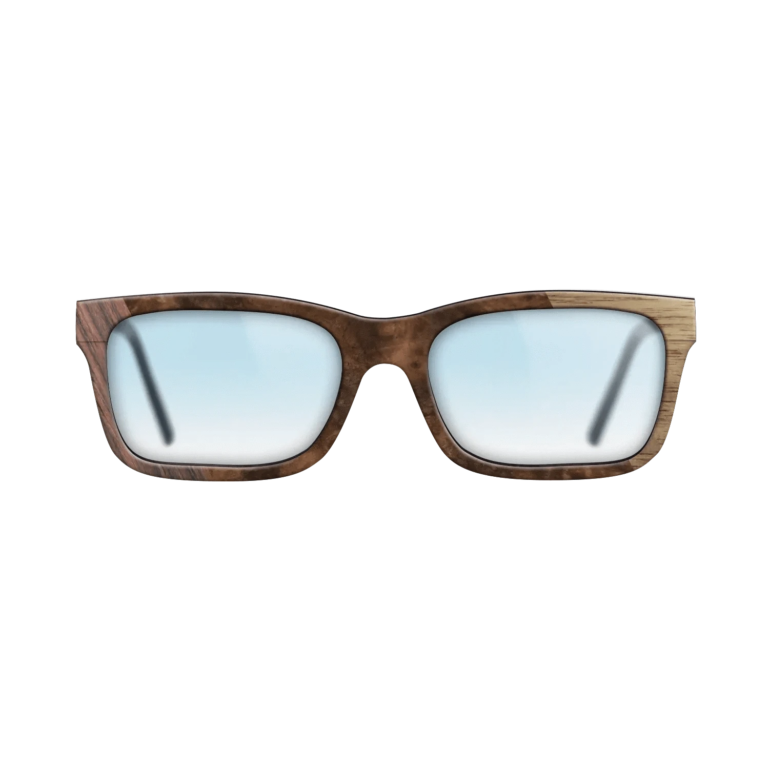 Walnut: Straight Grain,Rosewood Reconstituted,Walnut Burl: Bauhaus - The Sage - Rectangle - SIRIS wood optic