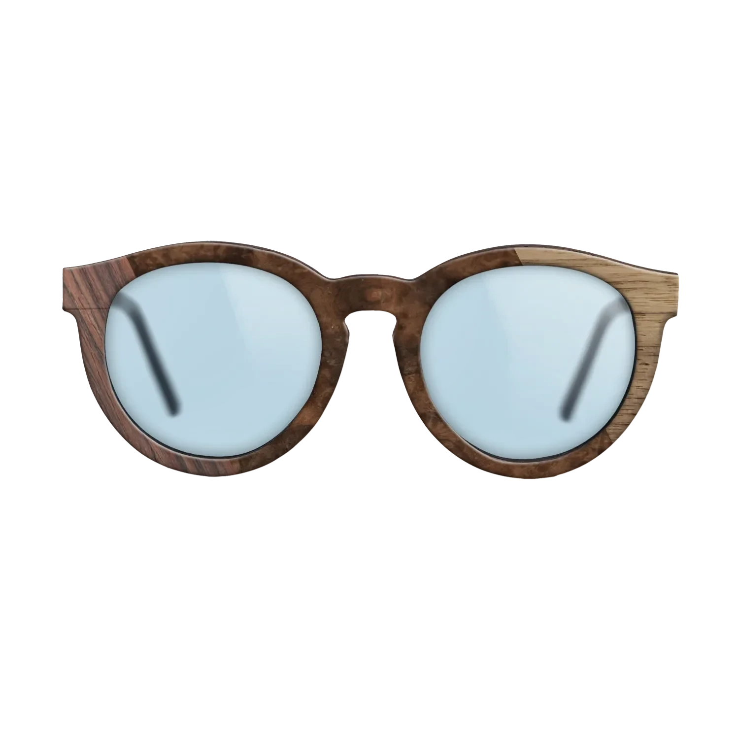 Walnut: Straight Grain,Rosewood Reconstituted,Walnut Burl: Bauhaus - The Rebel - Round - SIRIS wood optic