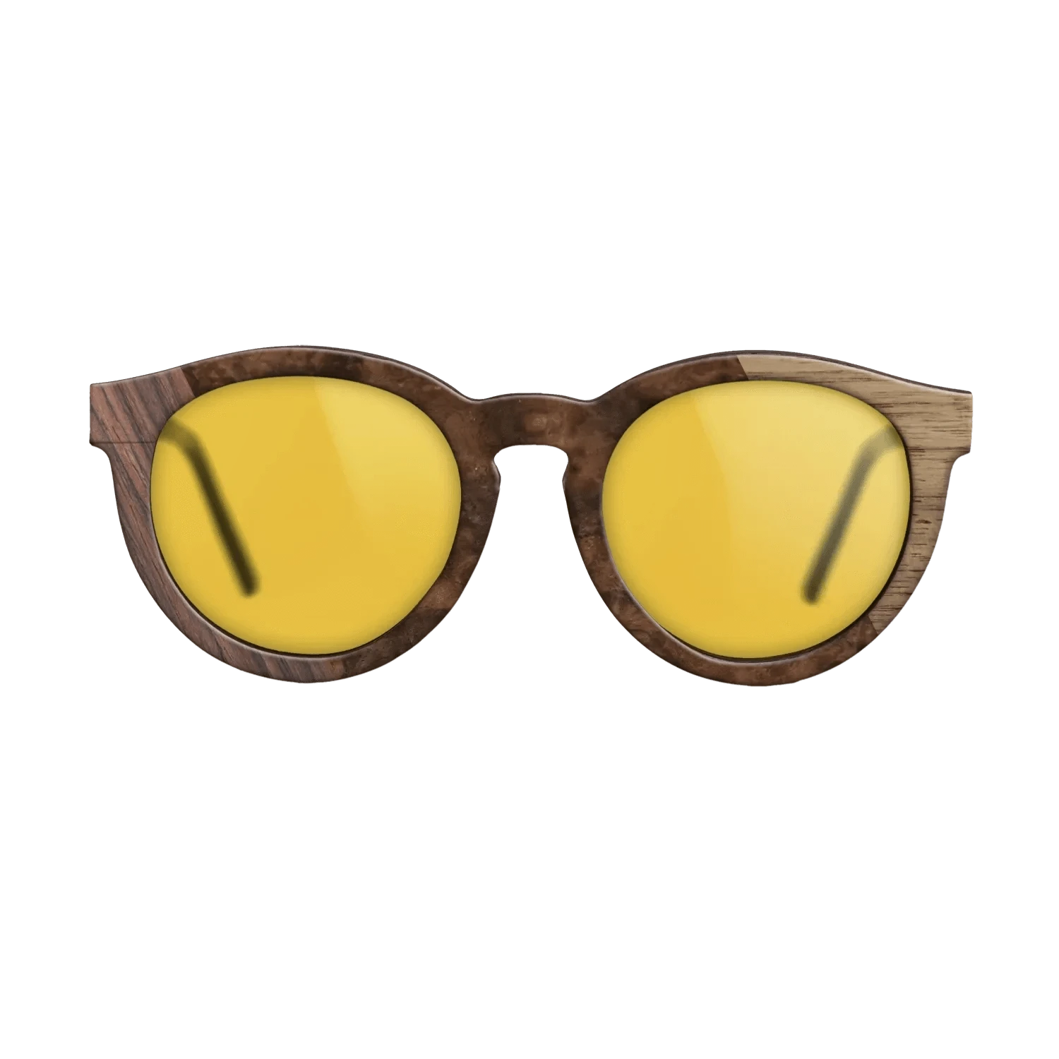 Walnut: Straight Grain,Rosewood Reconstituted,Walnut Burl: Bauhaus - The Rebel - Round - SIRIS wood optic