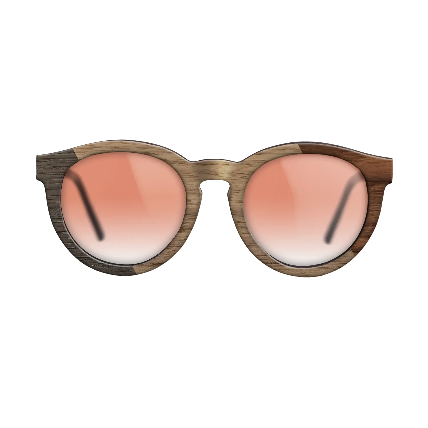 Walnut Claro Dark,Fumed Oak,Walnut: Straight Grain: Bauhaus - The Rebel - Round - SIRIS wood optic