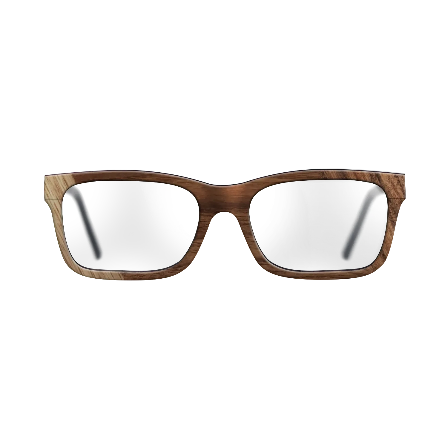 Walnut: Straight Grain,Santos Rosewood Dark: Bauhaus - The Sage - Rectangle - SIRIS wood optic