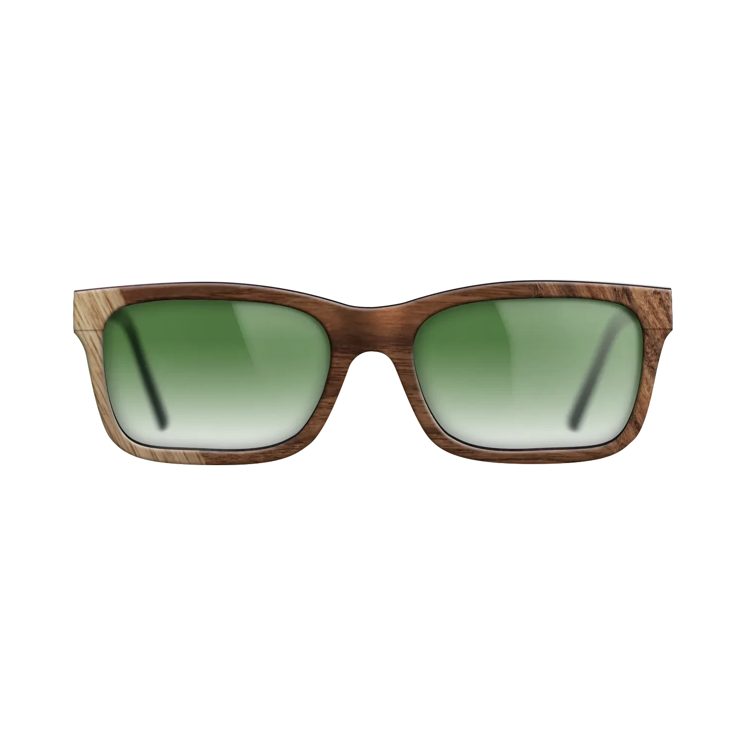 Walnut: Straight Grain,Santos Rosewood Dark: Bauhaus - The Sage - Rectangle - SIRIS wood optic