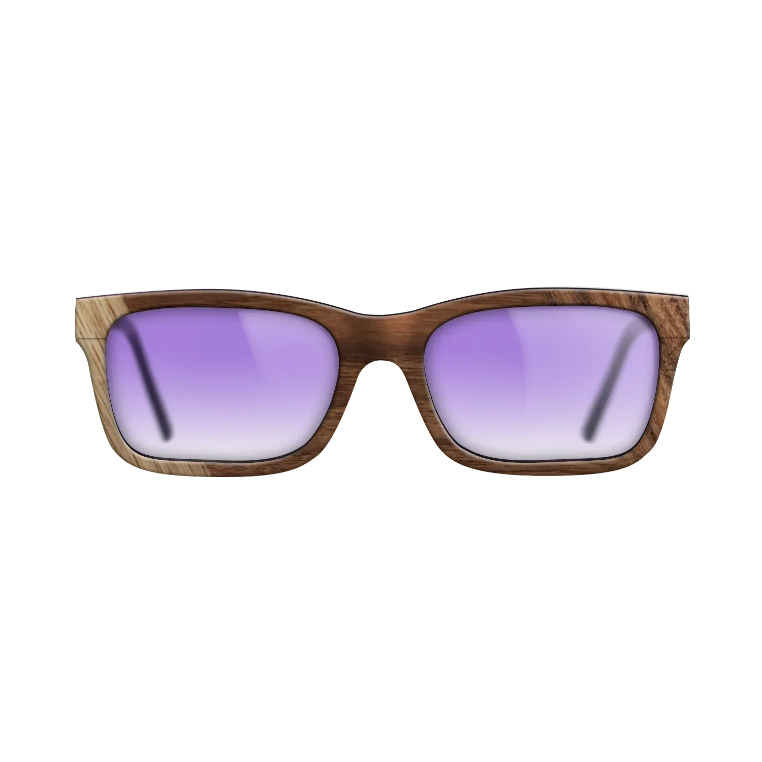 Walnut: Straight Grain,Santos Rosewood Dark: Bauhaus - The Sage - Rectangle - SIRIS wood optic