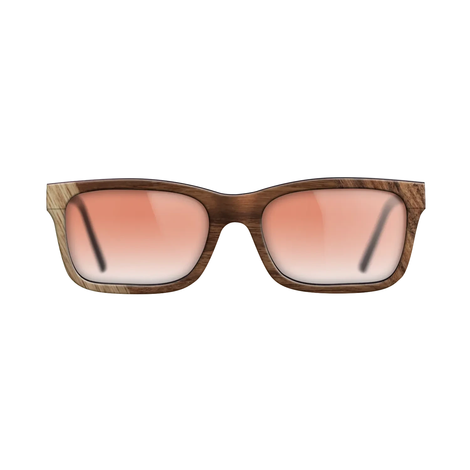 Walnut: Straight Grain,Santos Rosewood Dark: Bauhaus - The Sage - Rectangle - SIRIS wood optic