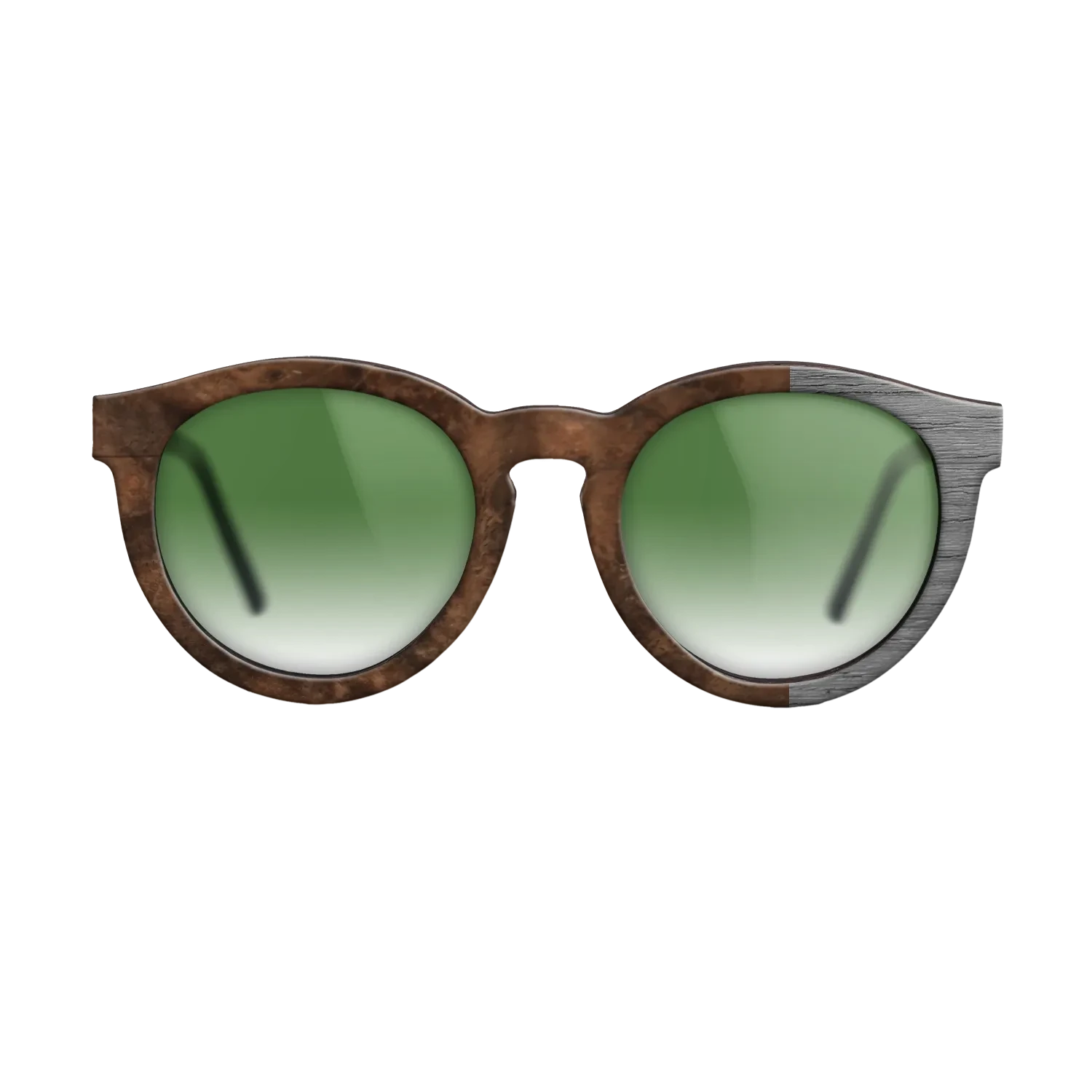 Walnut Burl,Poplar Dyed: Grey: Bauhaus - The Rebel - Round - SIRIS wood optic