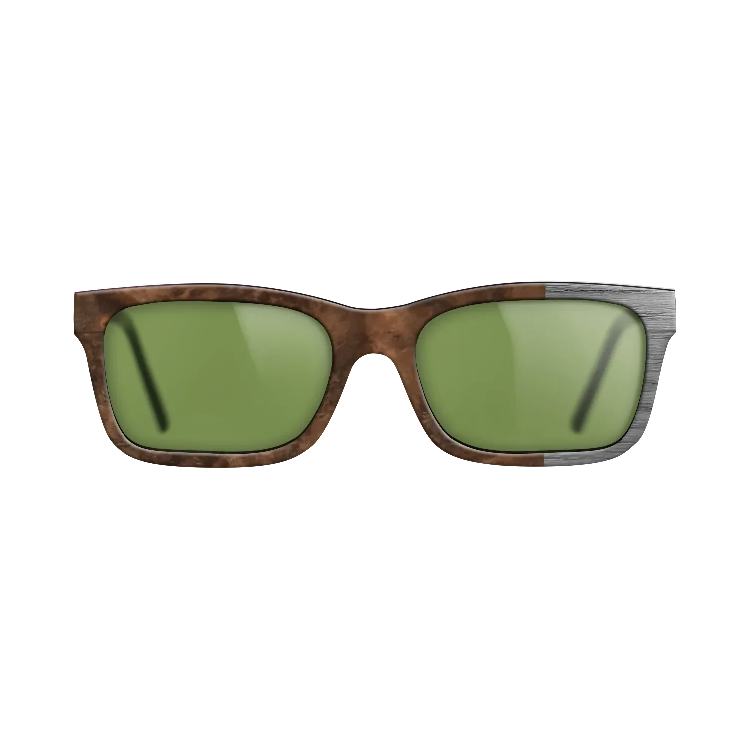 Walnut Burl,Poplar Dyed: Grey: Bauhaus - The Sage - Rectangle - SIRIS wood optic