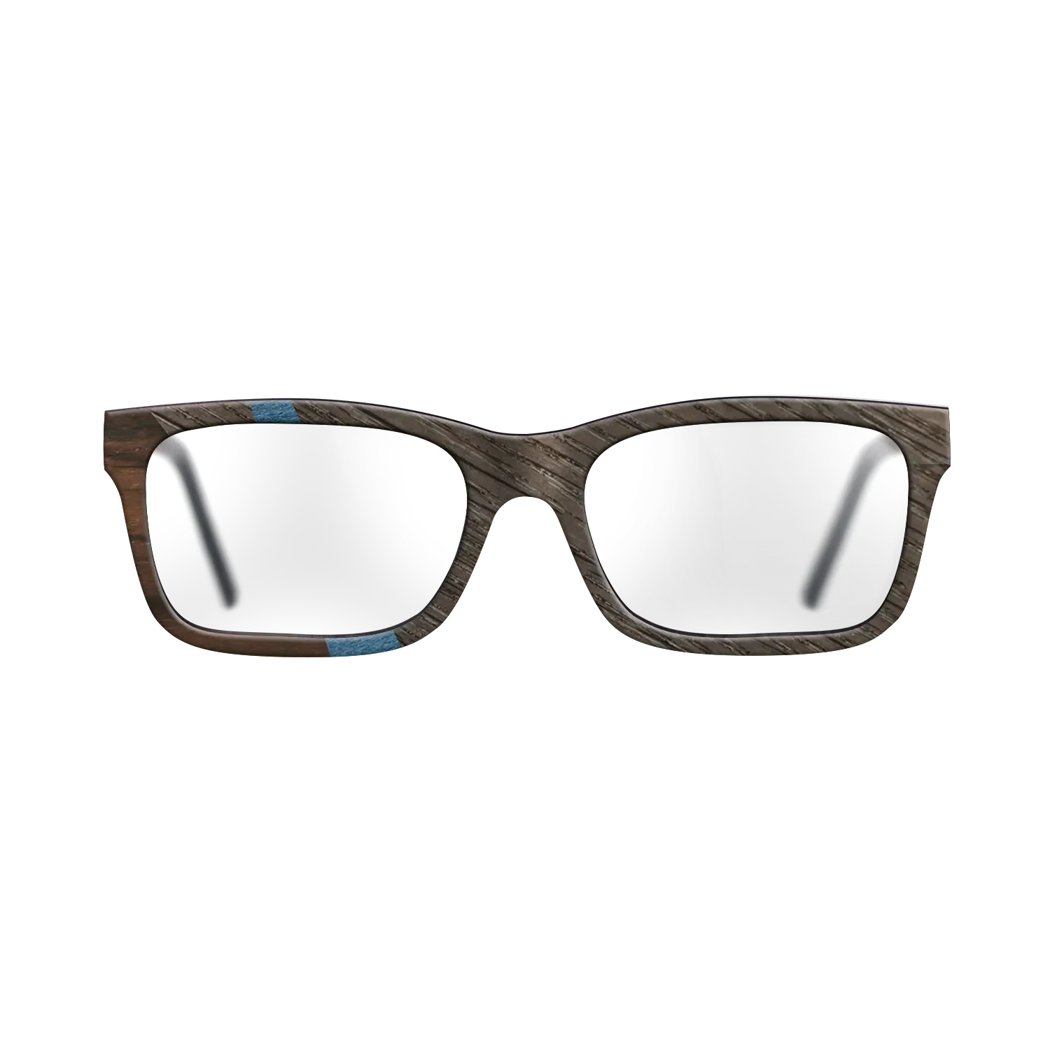 Koa,Ziricote Dark Quartered,Fumed Oak,Poplar Dyed: Blue Denim: Angle Cut - The Sage - Rectangle - SIRIS wood optic